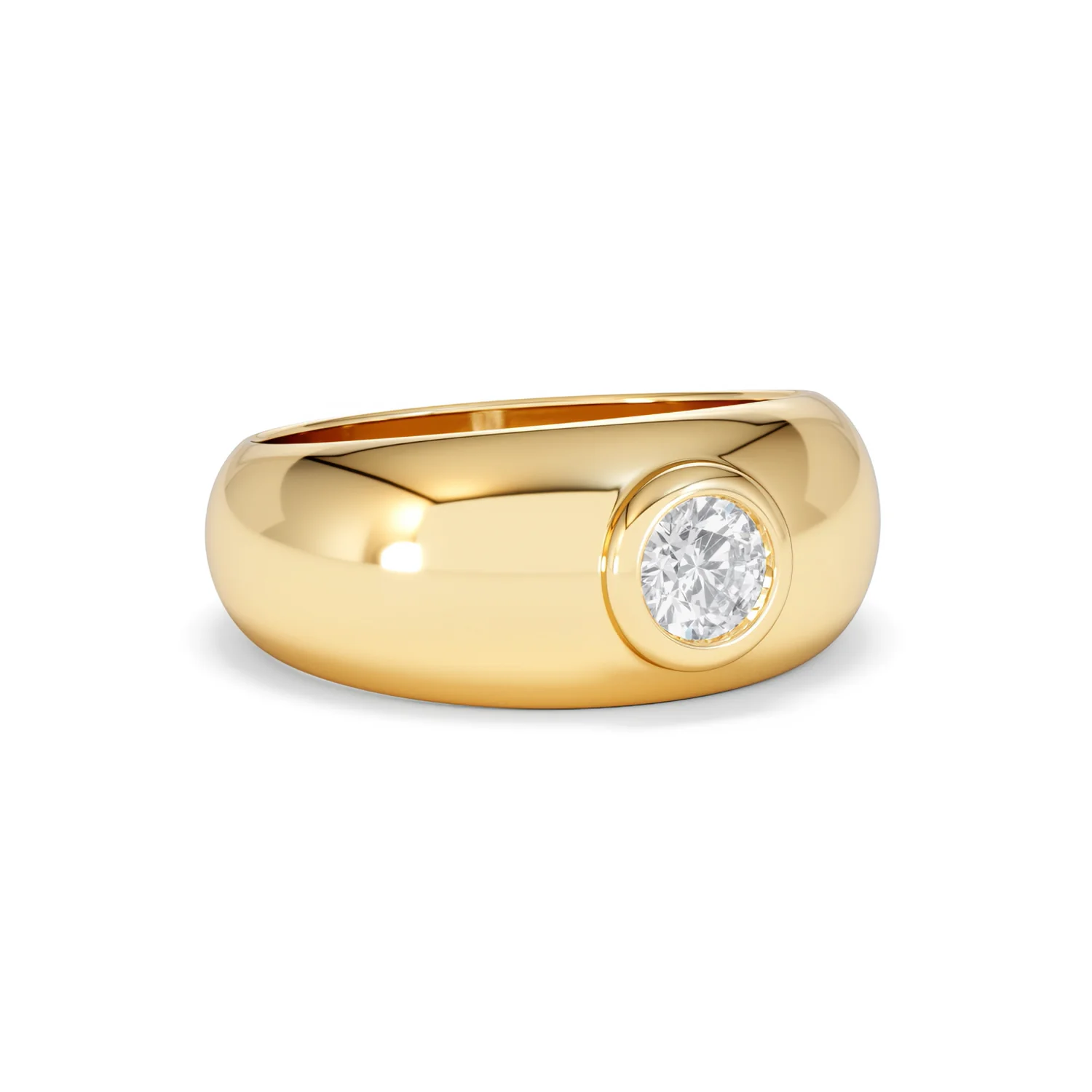 Men's Lab Diamond Signet Ring 0.50ct in18K Gold Vermeil H/SI - Image 16