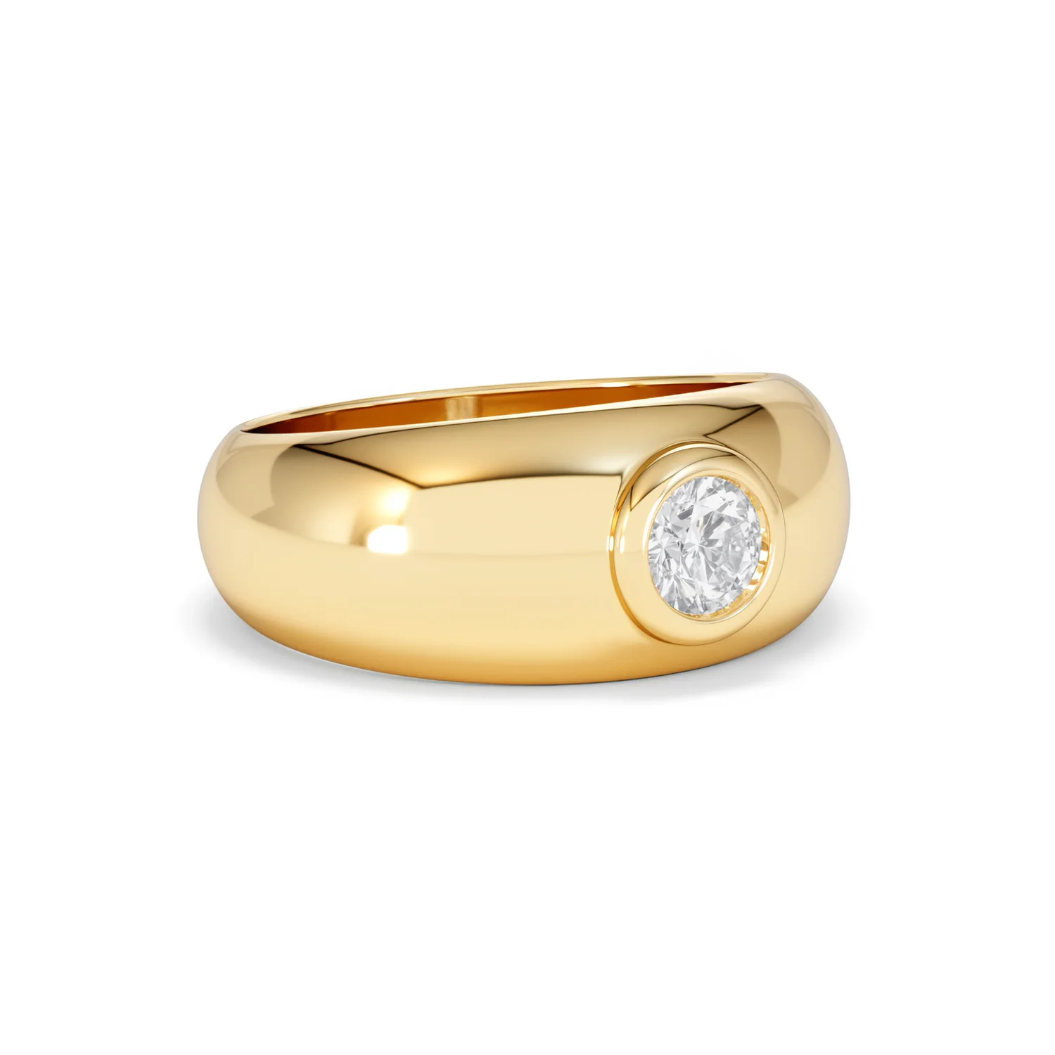 Men's Lab Diamond Signet Ring 0.50ct in18K Gold Vermeil H/SI - Image 17