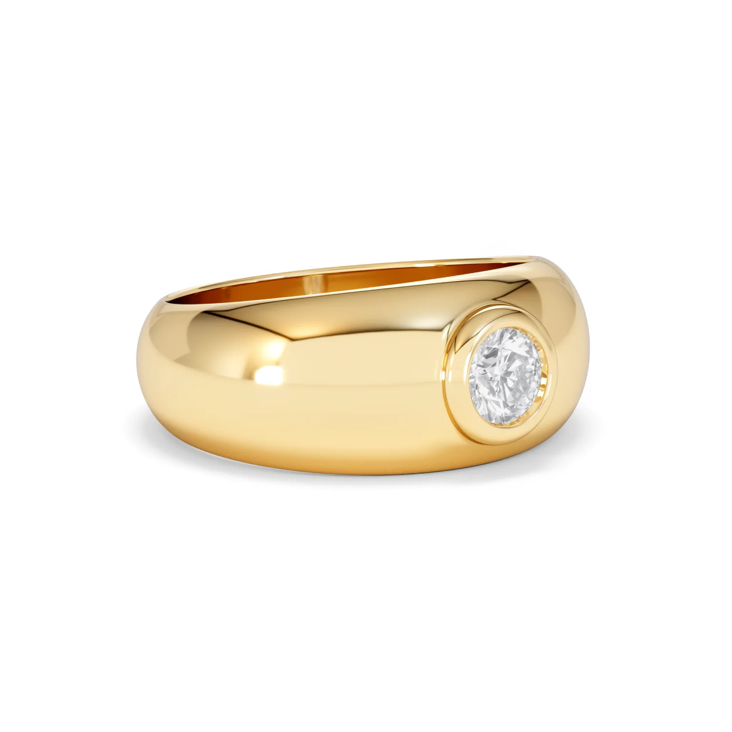 Men's Lab Diamond Signet Ring 0.50ct in18K Gold Vermeil H/SI - Image 18