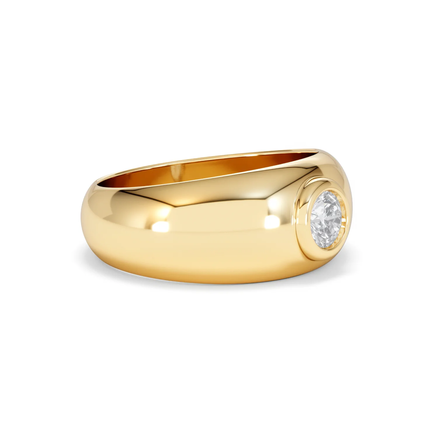 Men's Lab Diamond Signet Ring 0.50ct in18K Gold Vermeil H/SI - Image 21