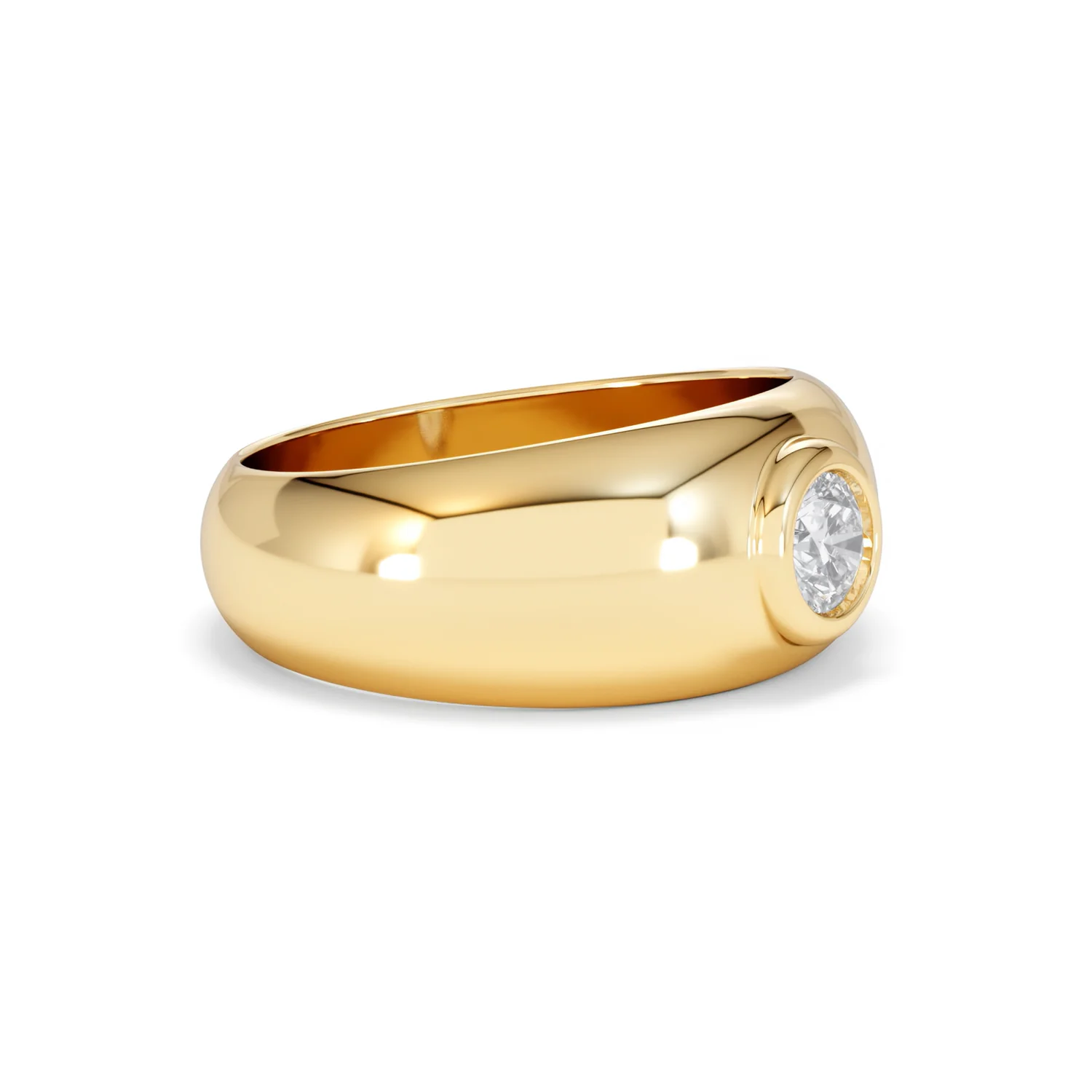 Men's Lab Diamond Signet Ring 0.50ct in18K Gold Vermeil H/SI - Image 22