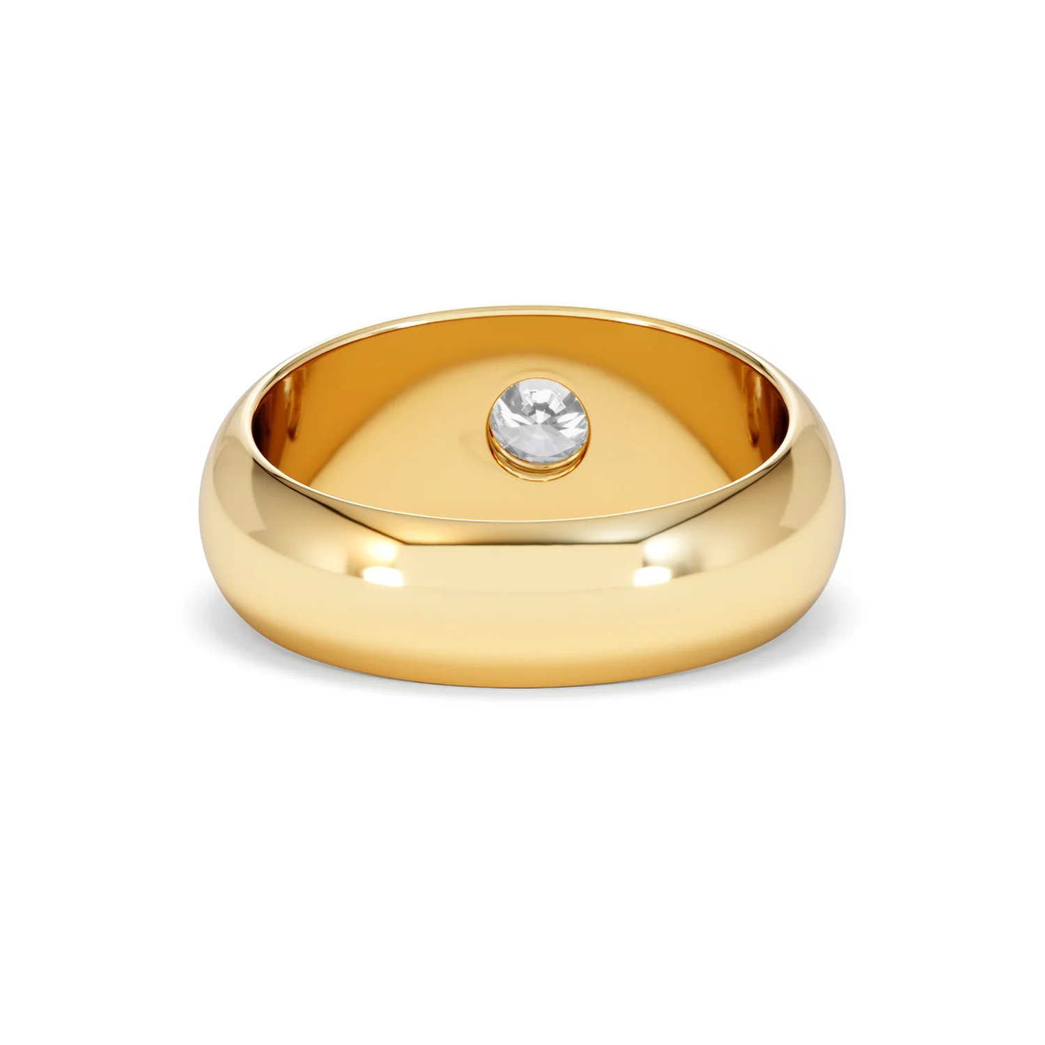 Men's Lab Diamond Signet Ring 0.50ct in18K Gold Vermeil H/SI - Image 49