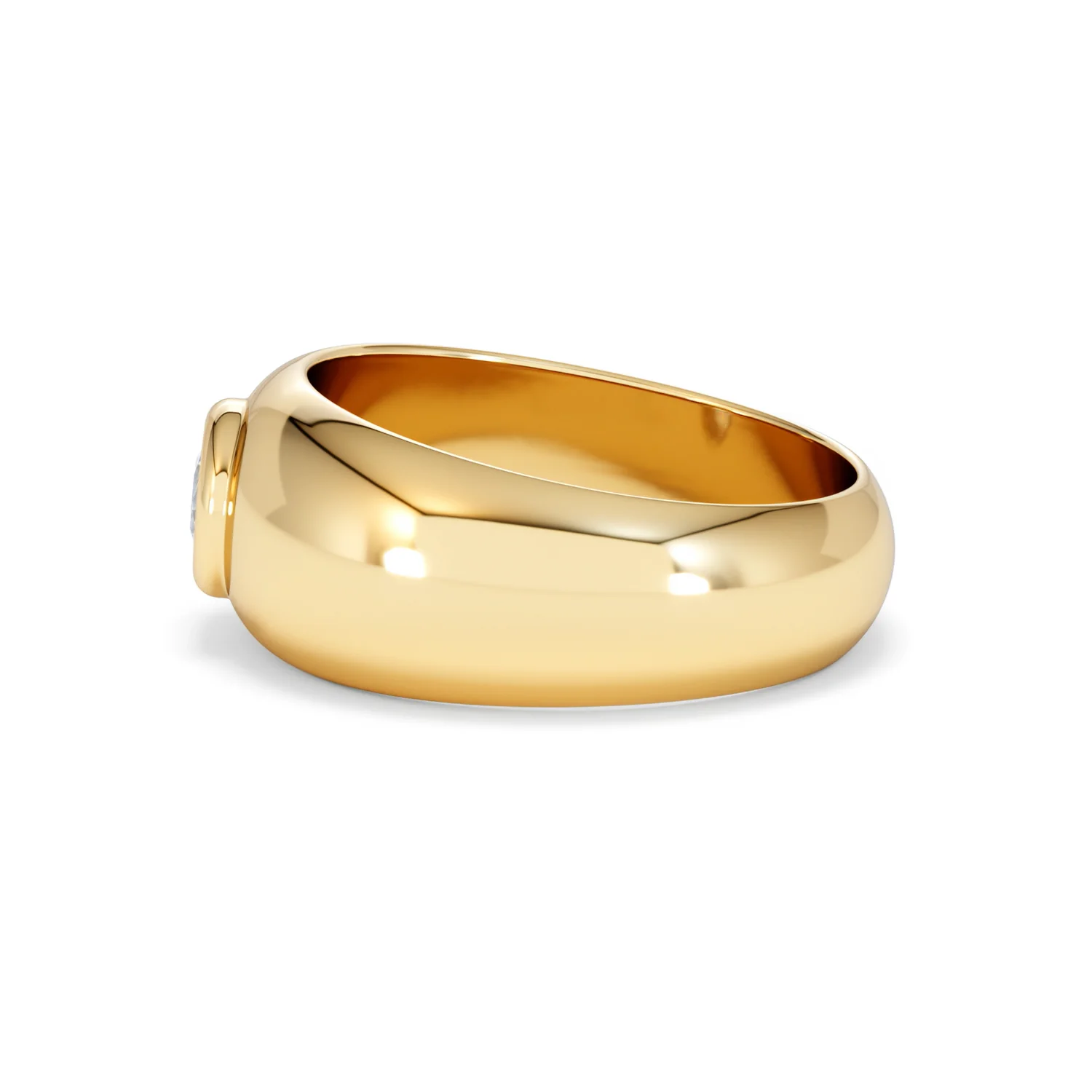 Men's Lab Diamond Signet Ring 0.50ct in18K Gold Vermeil H/SI - Image 70