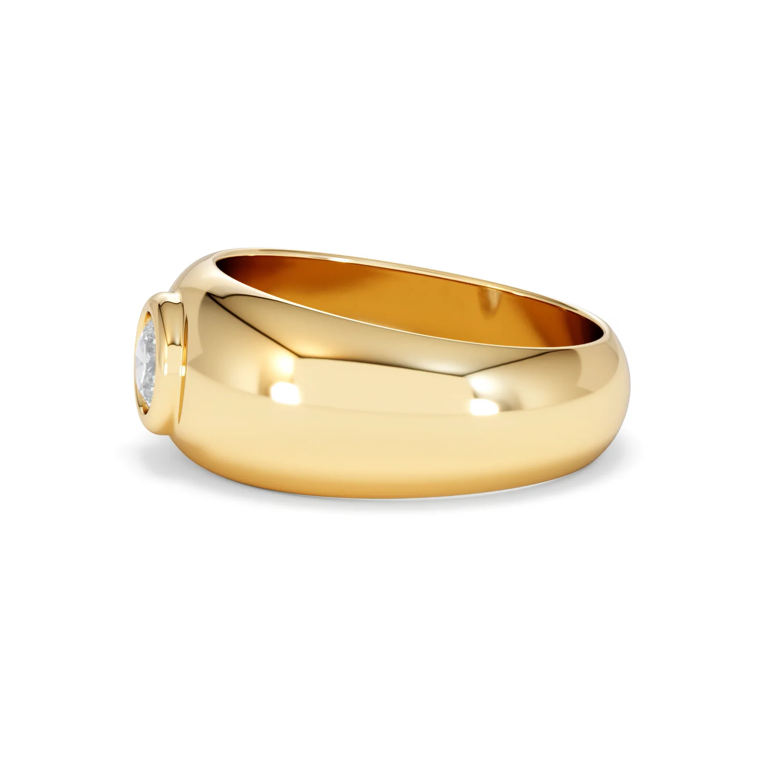 Men's Lab Diamond Signet Ring 0.50ct in18K Gold Vermeil H/SI - Image 73