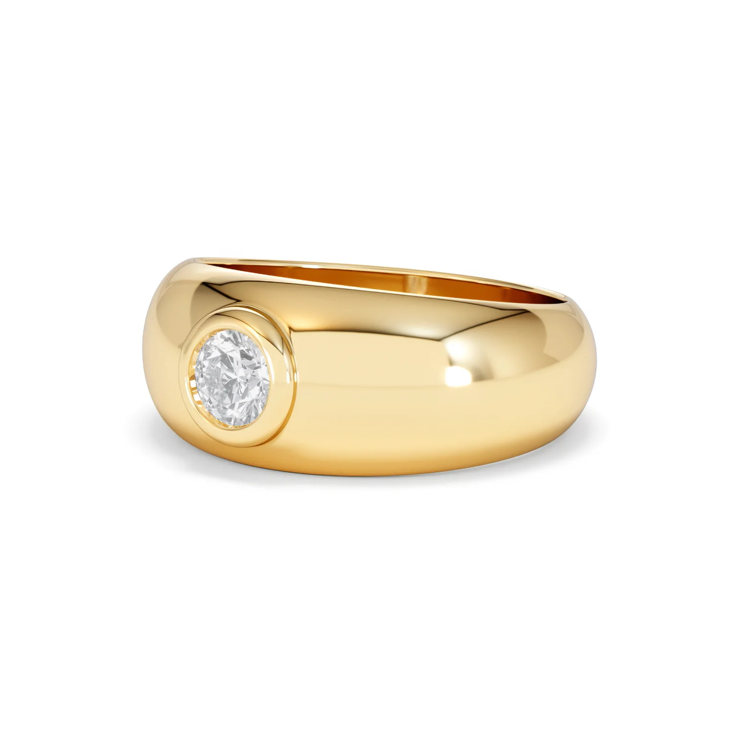 Men's Lab Diamond Signet Ring 0.50ct in18K Gold Vermeil H/SI - Image 82