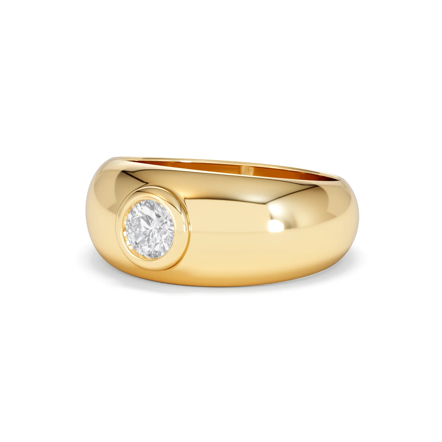 Men's Lab Diamond Signet Ring 0.50ct in18K Gold Vermeil H/SI - Image 83
