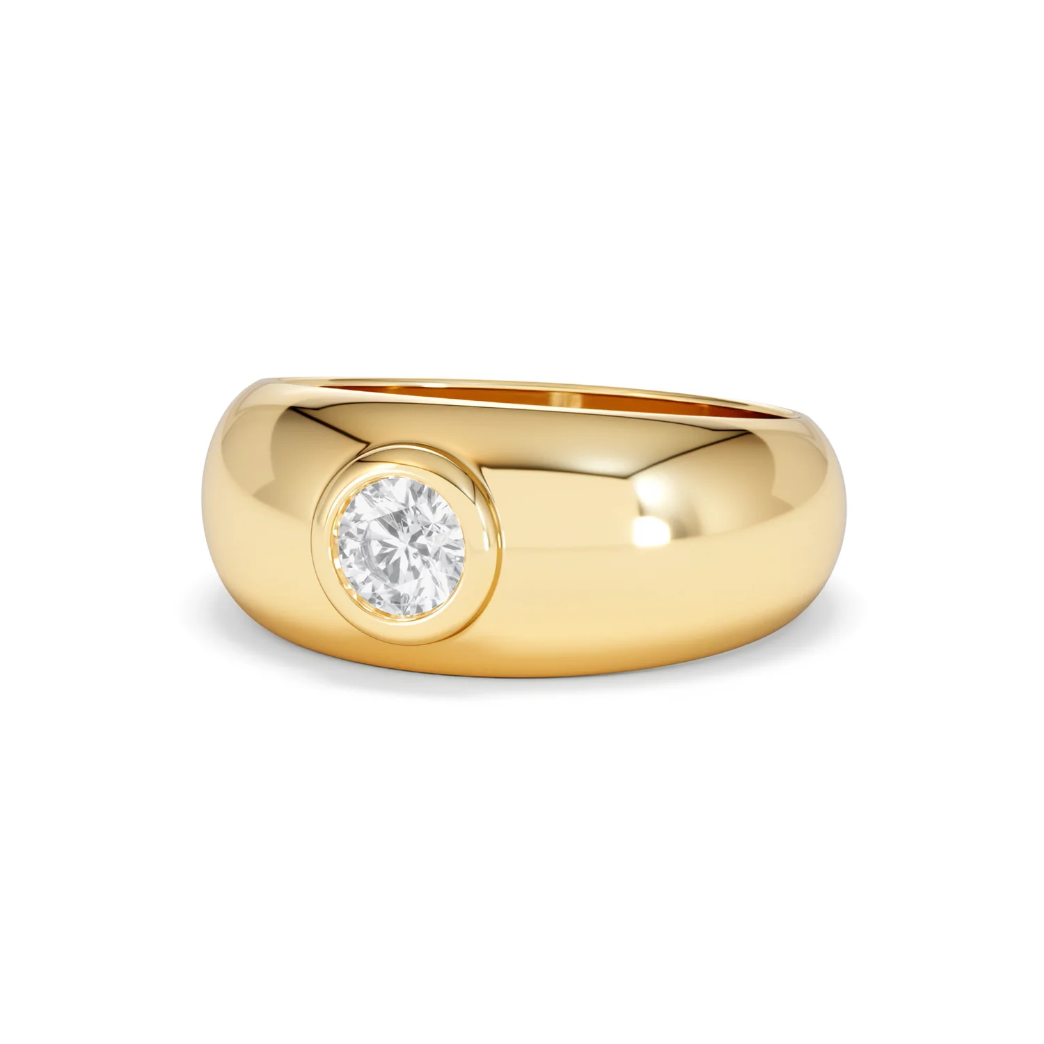 Men's Lab Diamond Signet Ring 0.50ct in18K Gold Vermeil H/SI - Image 85