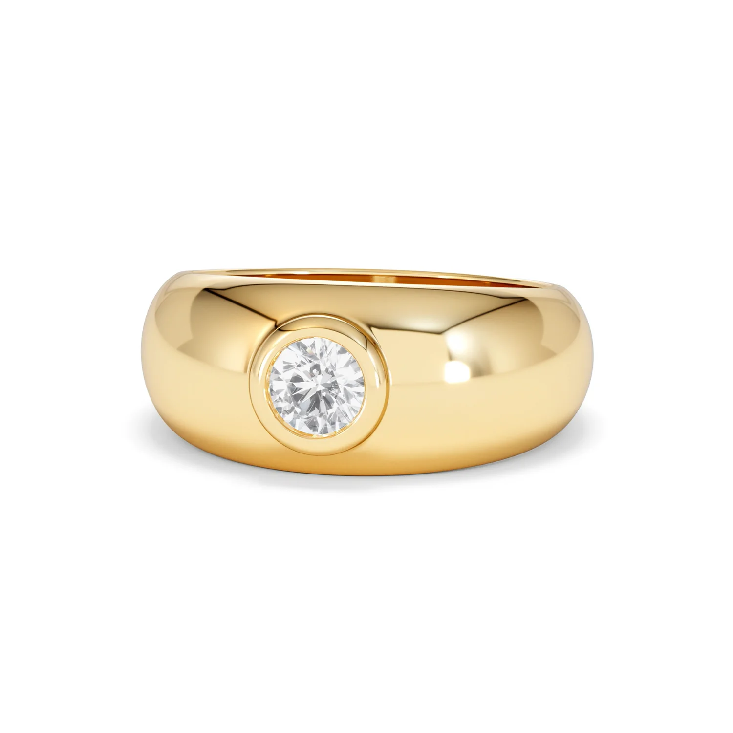 Men's Lab Diamond Signet Ring 0.50ct in18K Gold Vermeil H/SI - Image 87