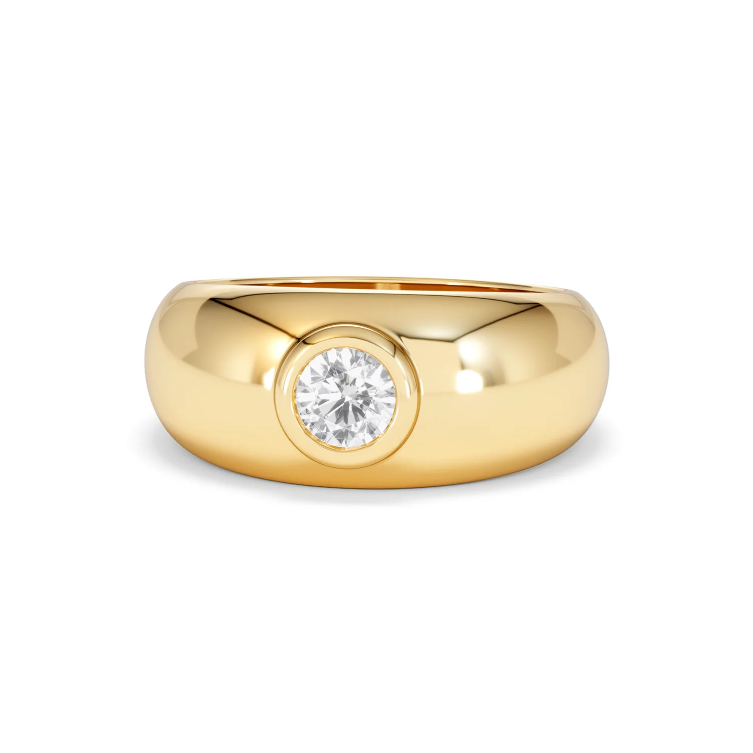 Men's Lab Diamond Signet Ring 0.50ct in18K Gold Vermeil H/SI - Image 88