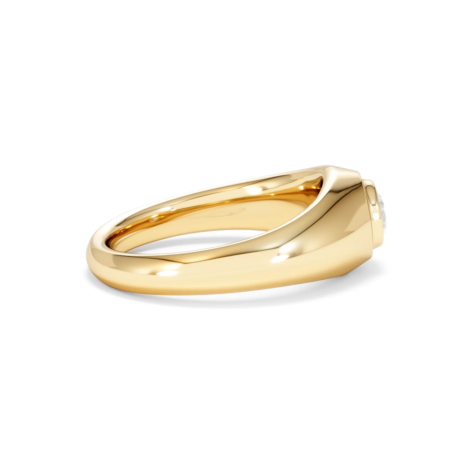 Axis Men's 0.50ct Round Cut Lab Diamond Signet Ring in 18K Gold Vermeil - Image 30