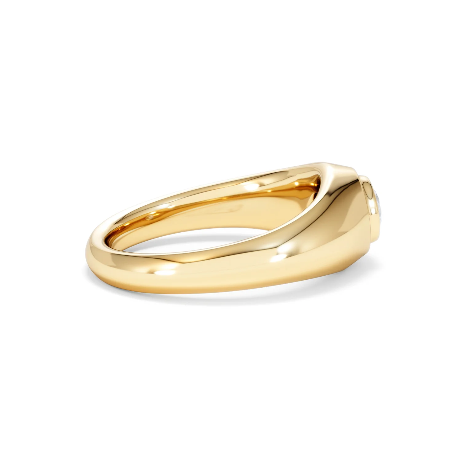 Axis Men's 0.50ct Round Cut Lab Diamond Signet Ring in 18K Gold Vermeil - Image 31