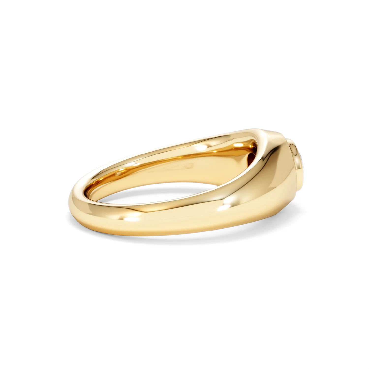 Axis Men's 0.50ct Round Cut Lab Diamond Signet Ring in 18K Gold Vermeil - Image 32