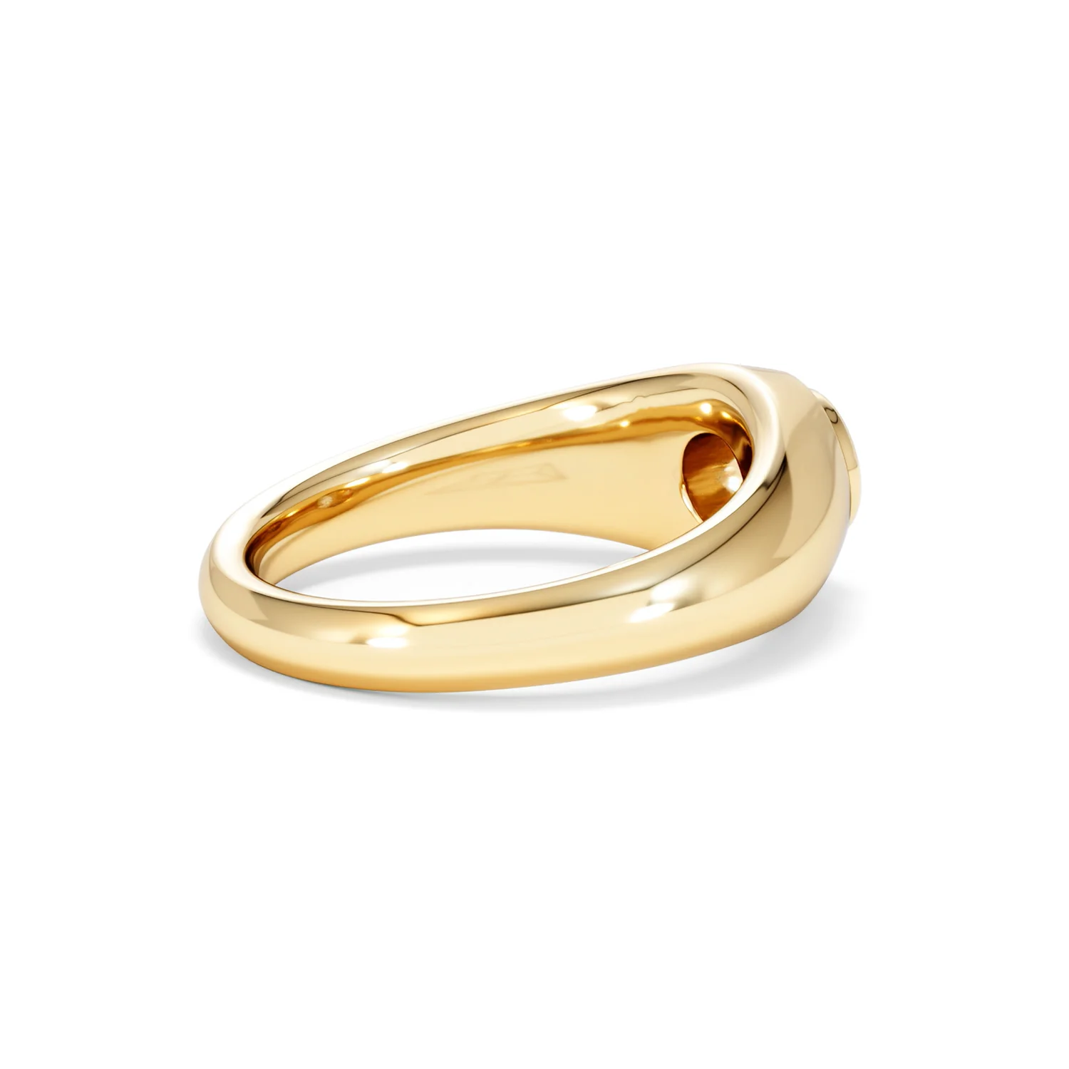 Axis Men's 0.50ct Round Cut Lab Diamond Signet Ring in 18K Gold Vermeil - Image 35