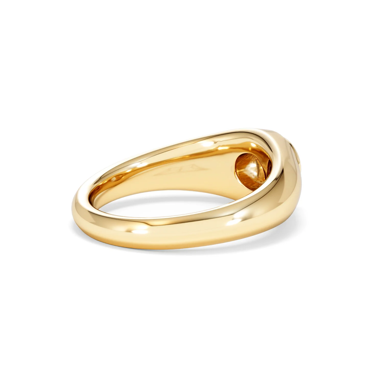 Axis Men's 0.50ct Round Cut Lab Diamond Signet Ring in 18K Gold Vermeil - Image 37