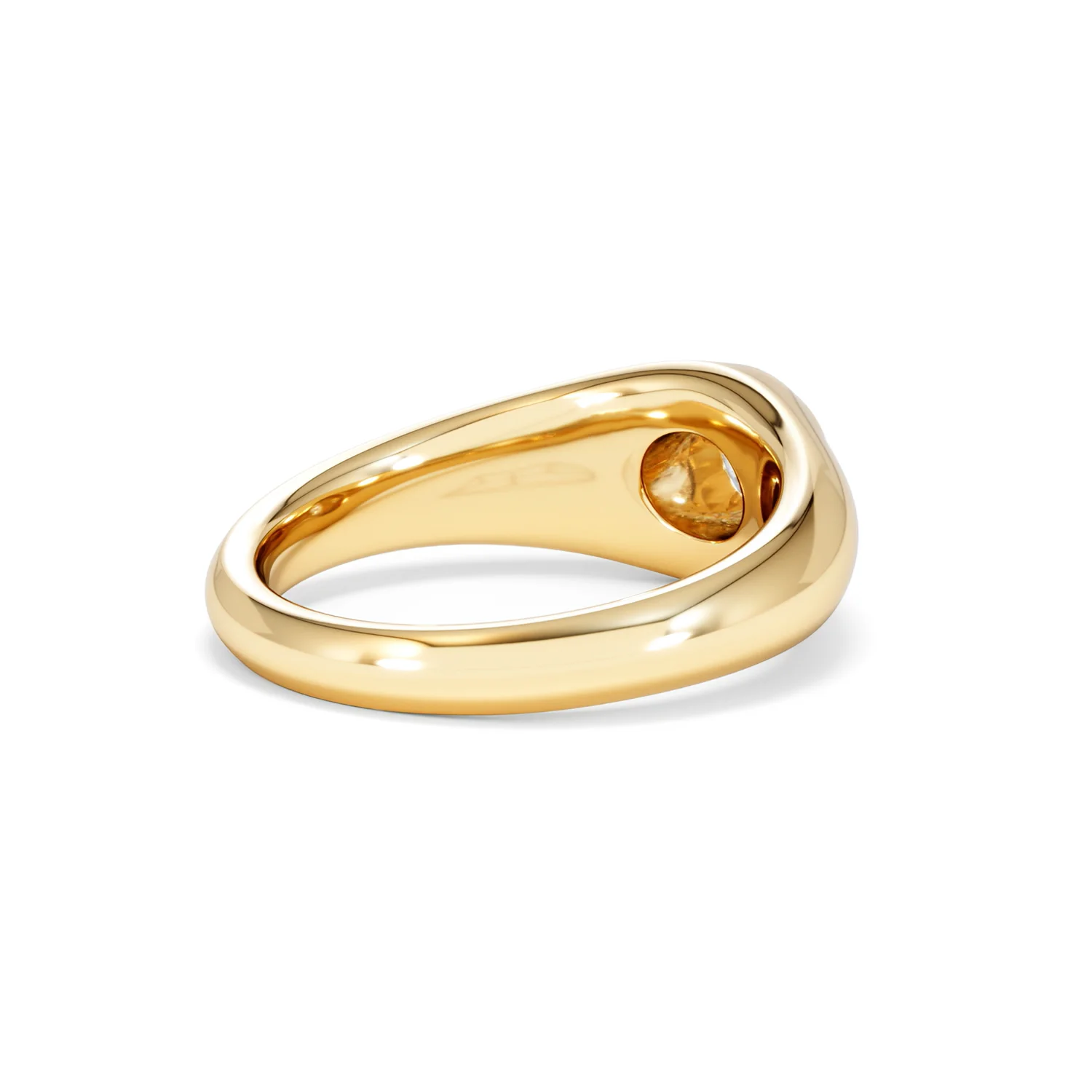 Axis Men's 0.50ct Round Cut Lab Diamond Signet Ring in 18K Gold Vermeil - Image 39