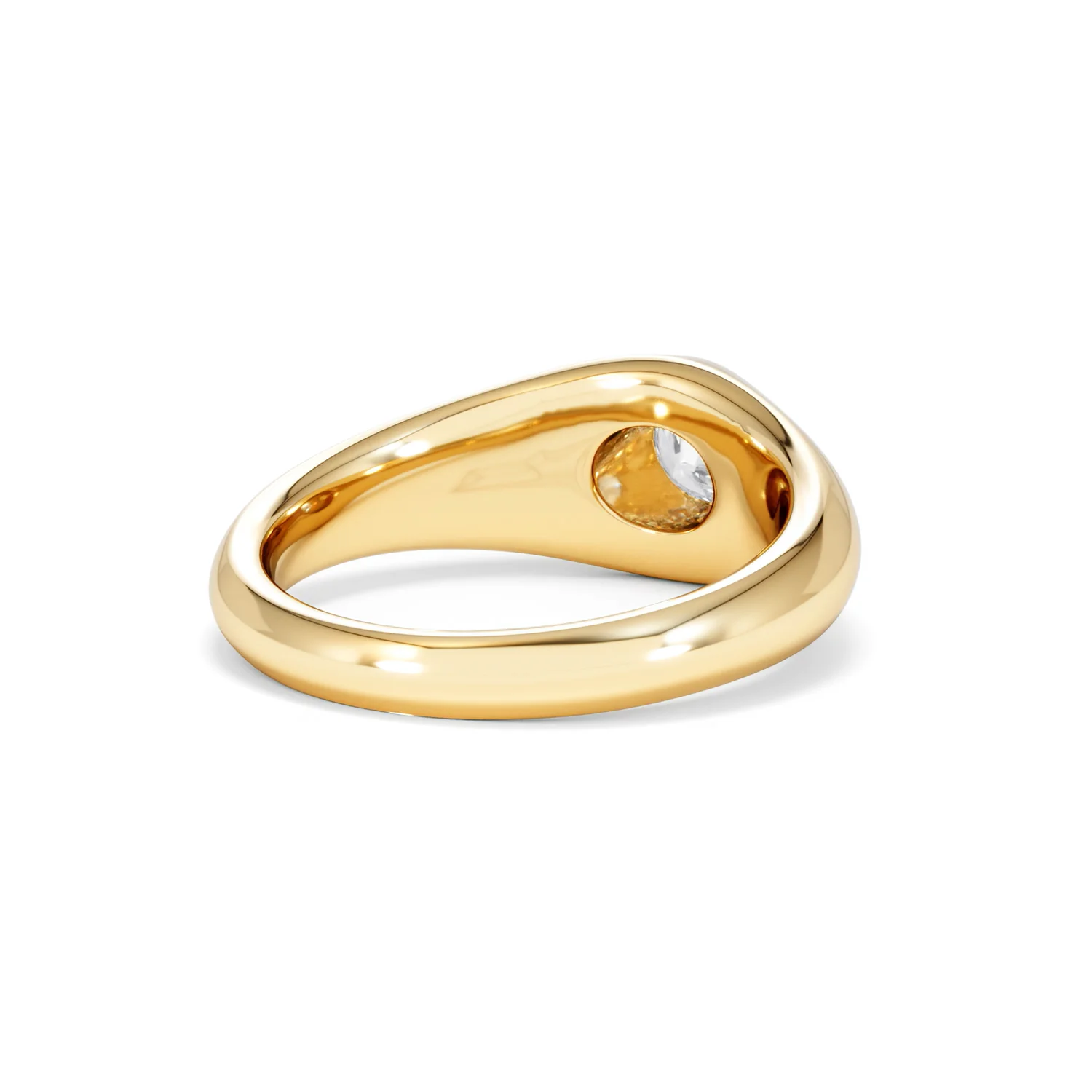 Axis Men's 0.50ct Round Cut Lab Diamond Signet Ring in 18K Gold Vermeil - Image 42