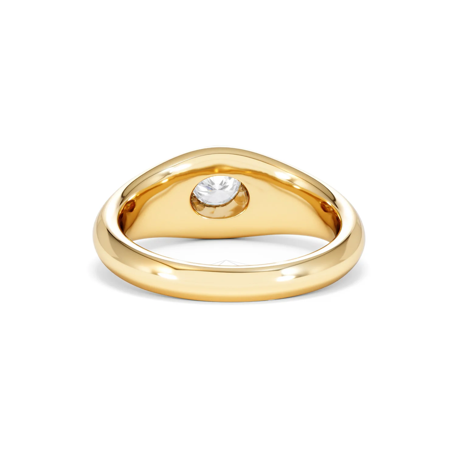 Axis Men's 0.50ct Round Cut Lab Diamond Signet Ring in 18K Gold Vermeil - Image 50