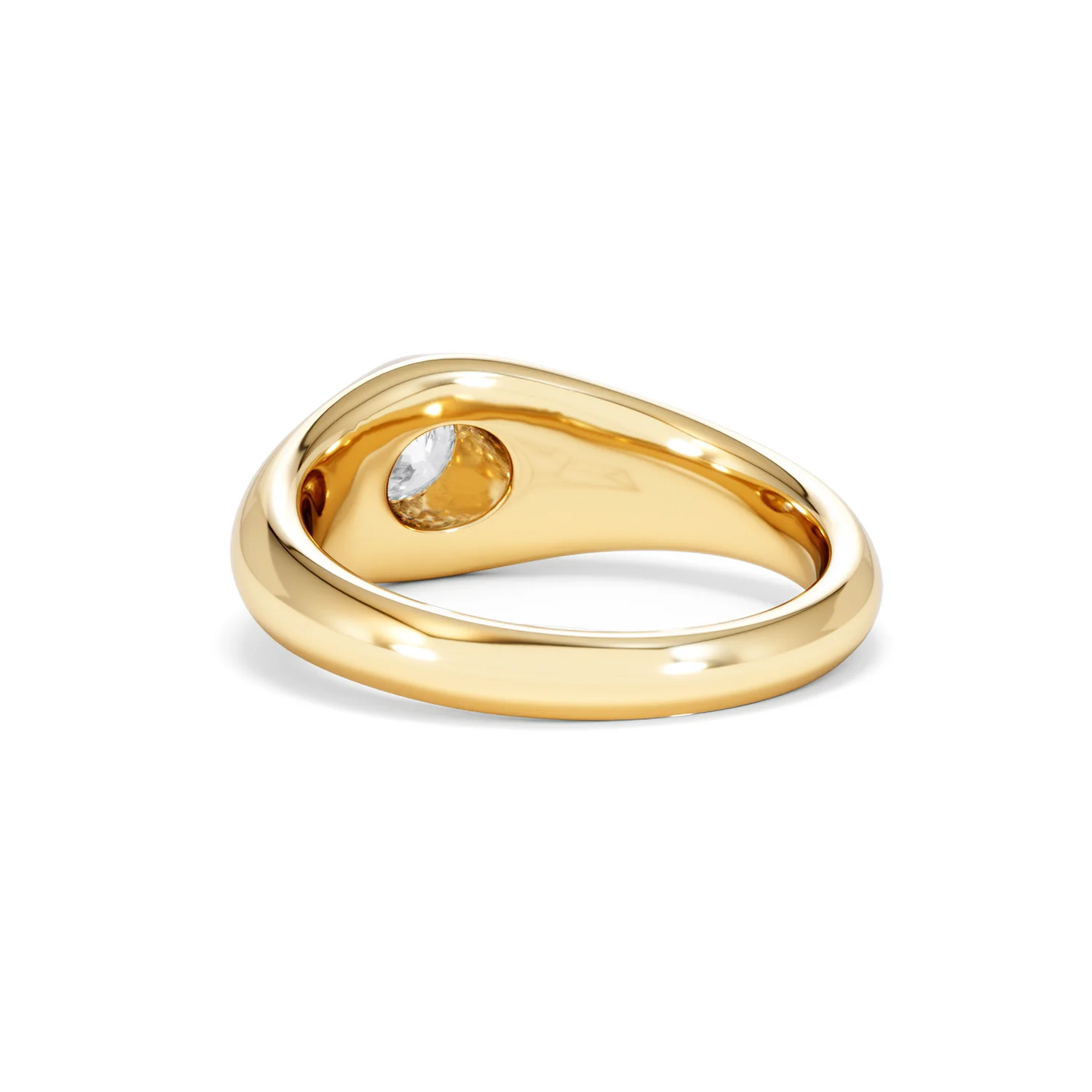 Axis Men's 0.50ct Round Cut Lab Diamond Signet Ring in 18K Gold Vermeil - Image 55