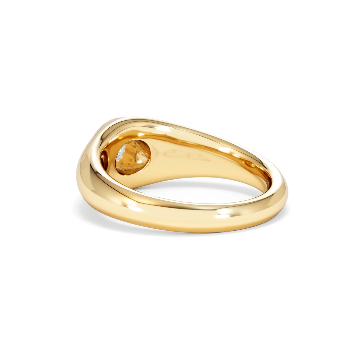 Axis Men's 0.50ct Round Cut Lab Diamond Signet Ring in 18K Gold Vermeil - Image 58