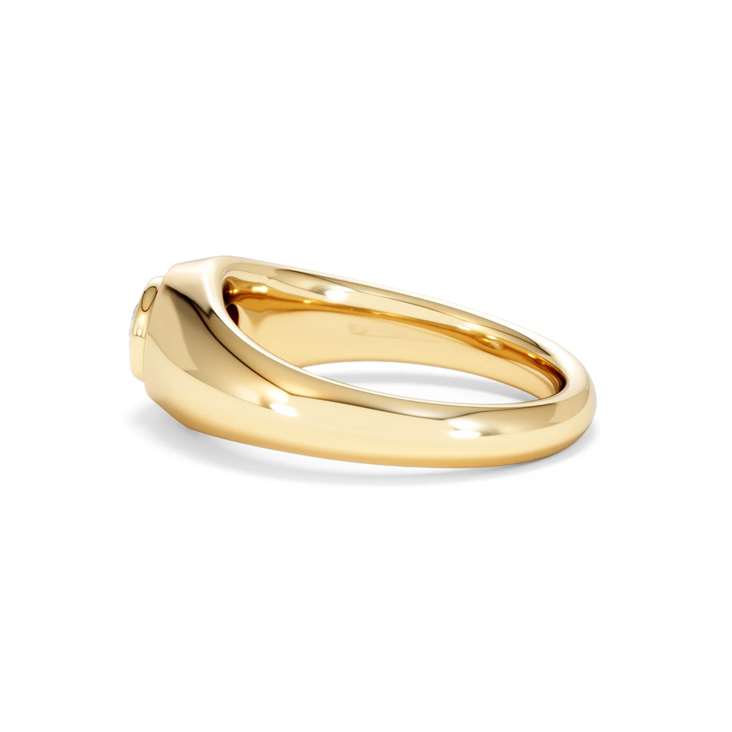 Axis Men's 0.50ct Round Cut Lab Diamond Signet Ring in 18K Gold Vermeil - Image 66