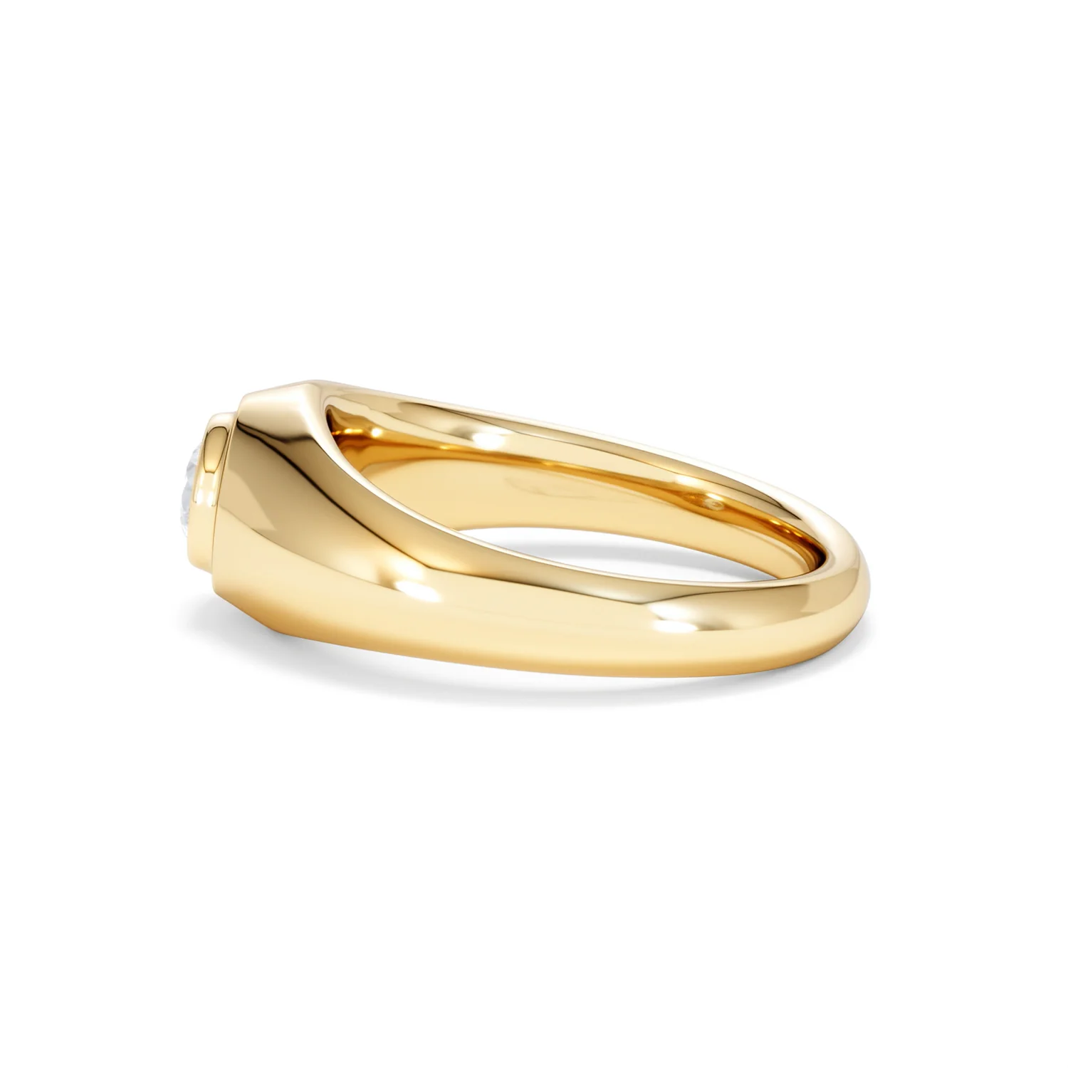 Axis Men's 0.50ct Round Cut Lab Diamond Signet Ring in 18K Gold Vermeil - Image 68