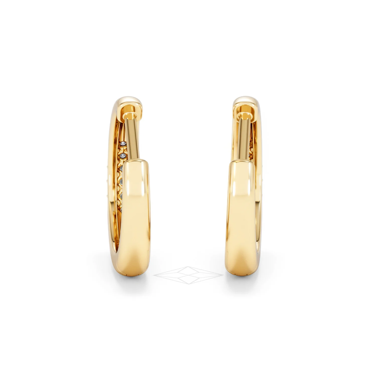 Mini Pavé Huggies Lab Diamond Earrings 0.25ct in 18K Gold Vermeil - Image 50