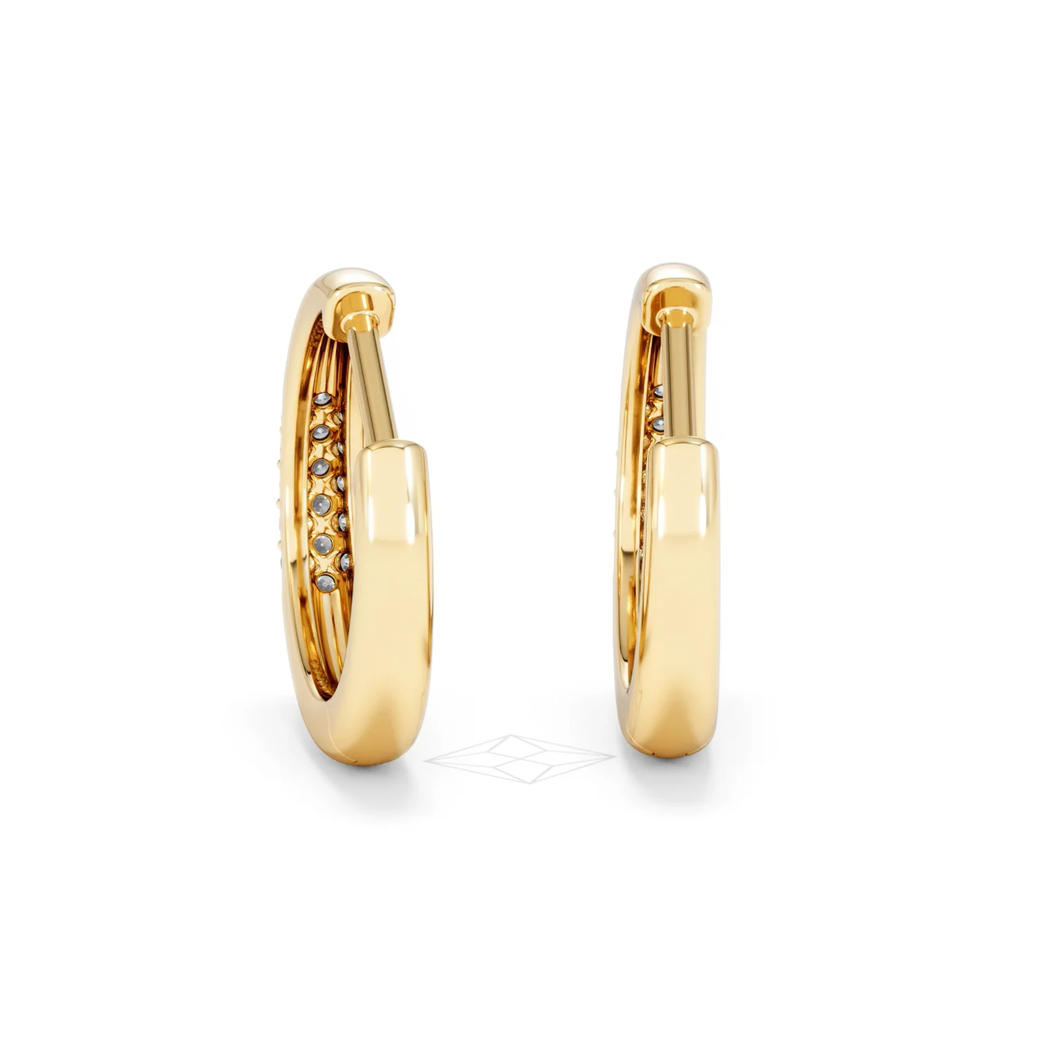Mini Pavé Huggies Lab Diamond Earrings 0.25ct in 18K Gold Vermeil - Image 51