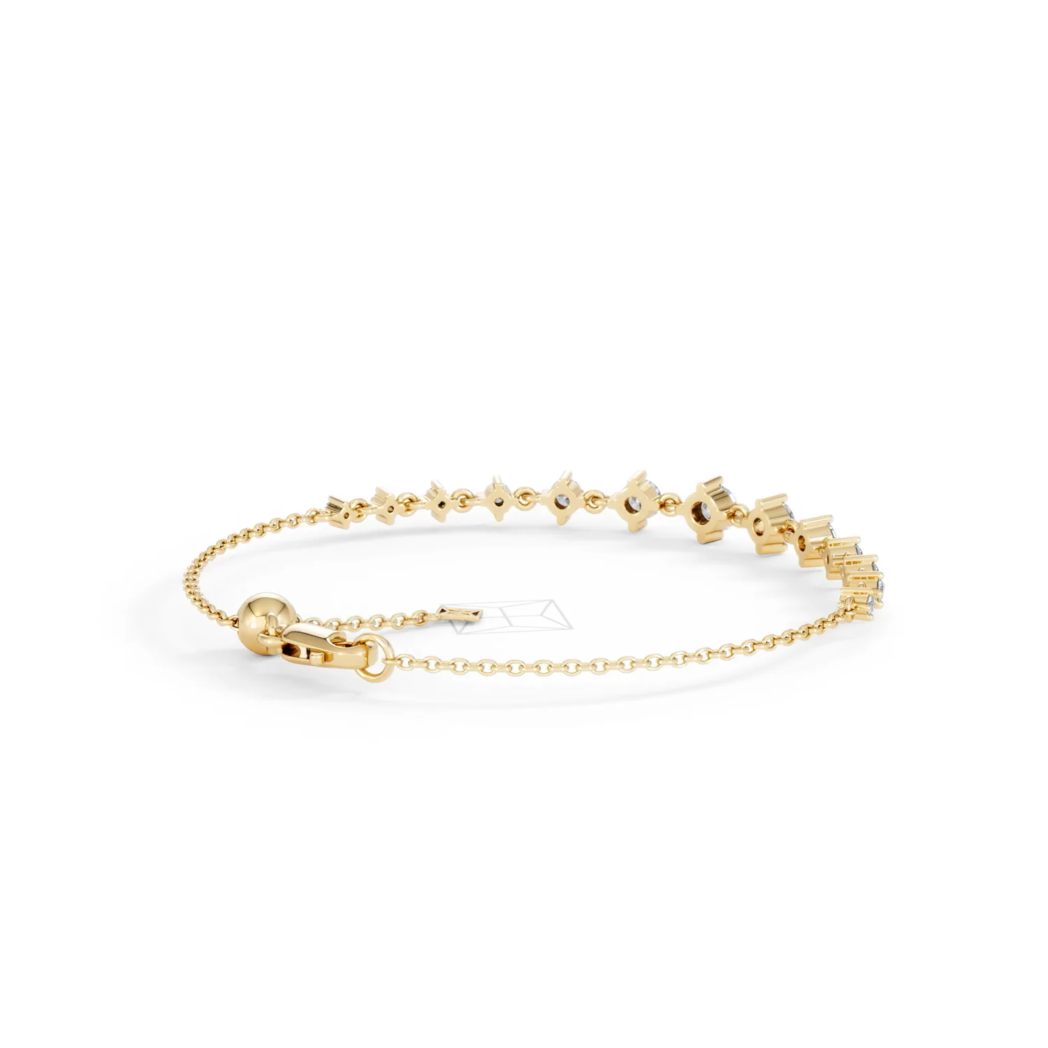 Moments 1.00ct Round Cut Lab Diamond Adjustable Tennis Bracelet in 18K Gold Vermeil - Image 41