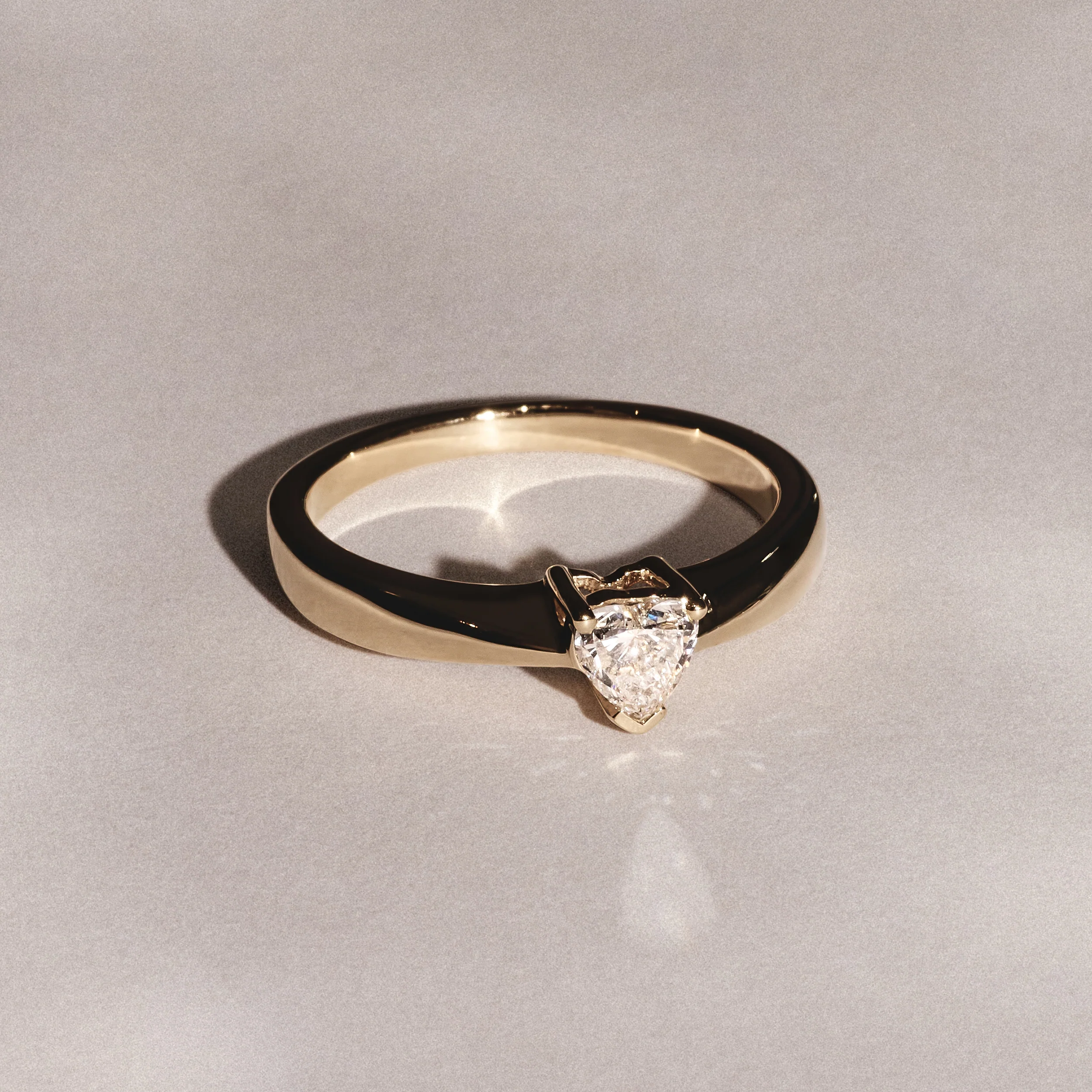Naomi Heart Cut Lab Diamond Engagement Ring 0.33ct H/SI in 18k Gold Vermeil - Image 6