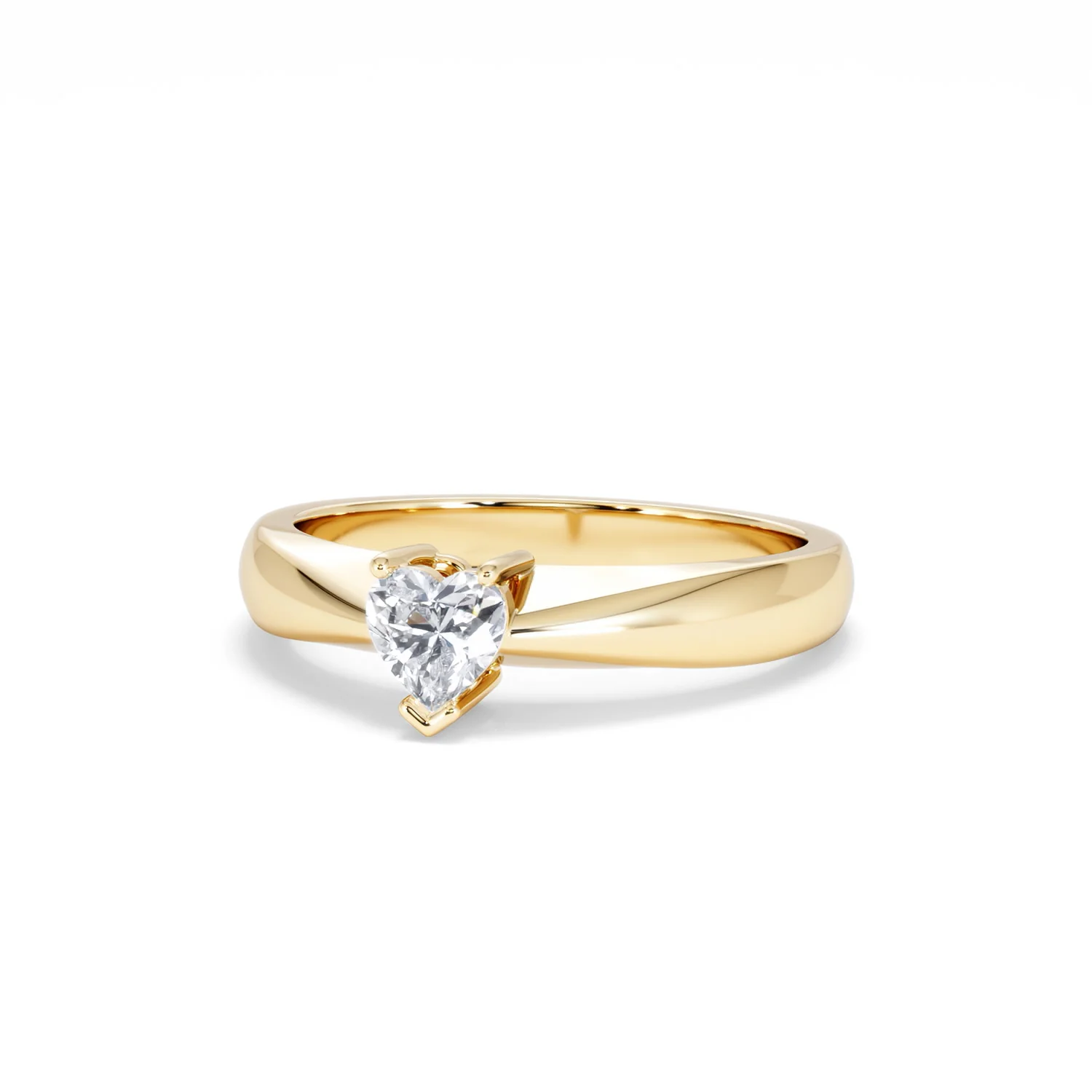 Naomi Heart Cut Lab Diamond Engagement Ring 0.33ct H/SI in 18k Gold Vermeil - Image 86