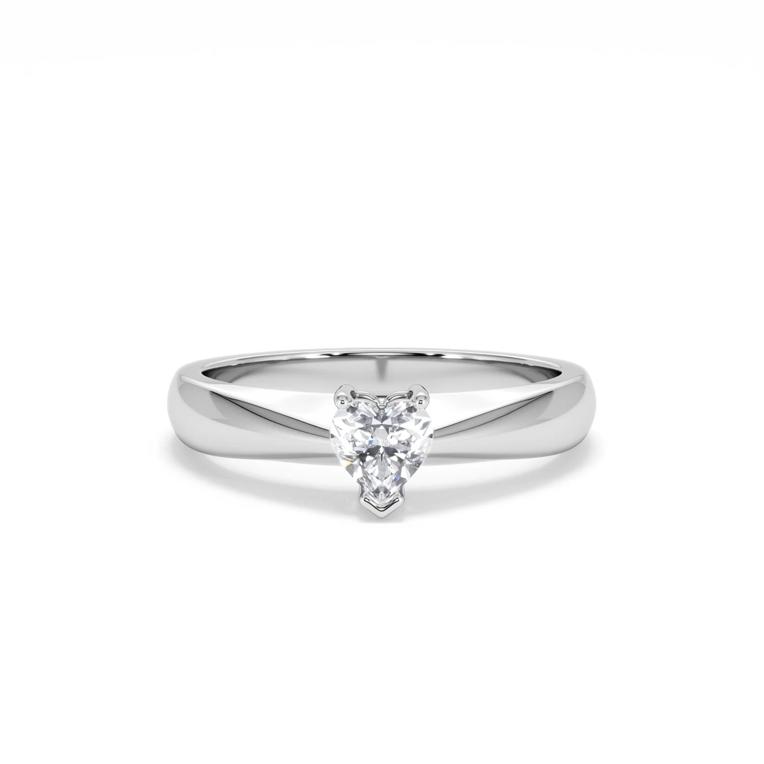 Naomi Heart Cut Lab Diamond Engagement Ring 0.33ct H/SI in 925 Silver - Image 10