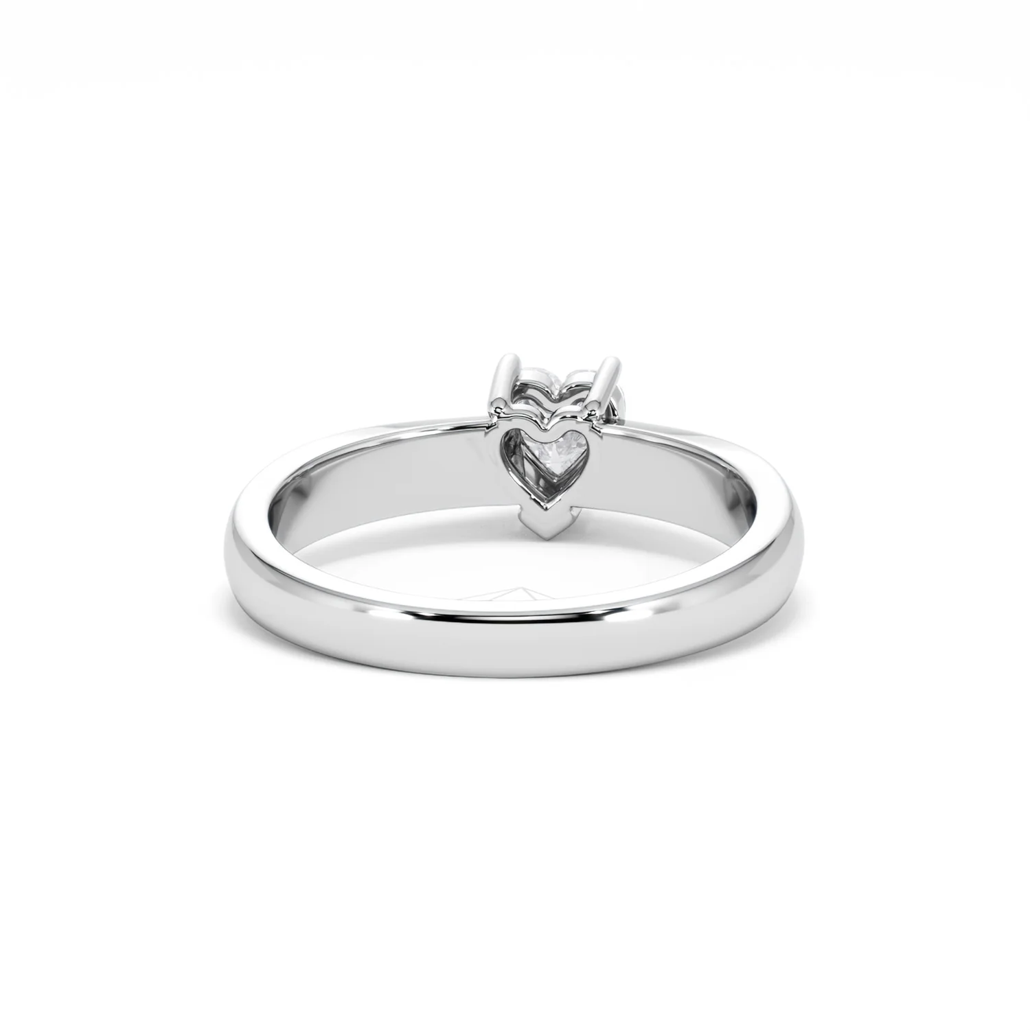 Naomi Heart Cut Lab Diamond Engagement Ring 0.50ct H/SI in 925 Silver - Image 48