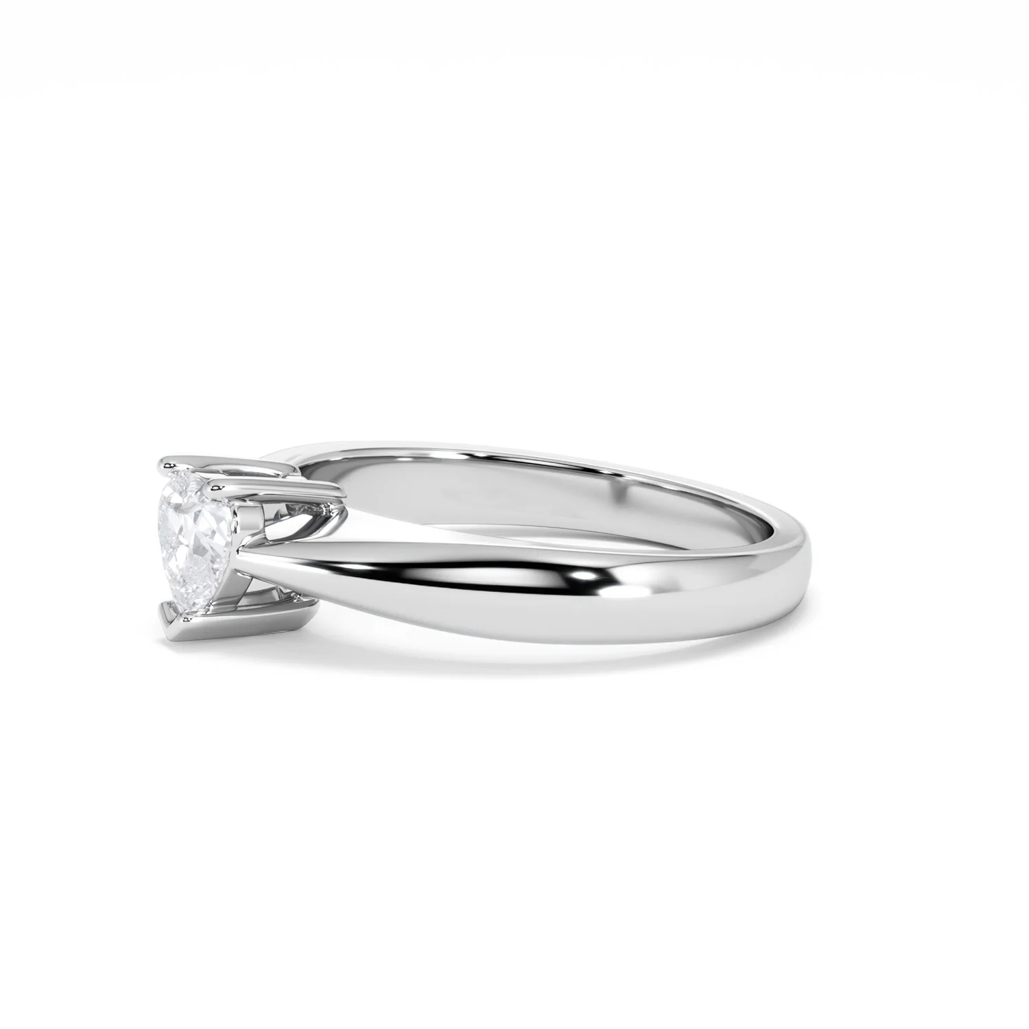 Naomi Heart Cut Lab Diamond Engagement Ring 0.50ct H/SI in 925 Silver - Image 76