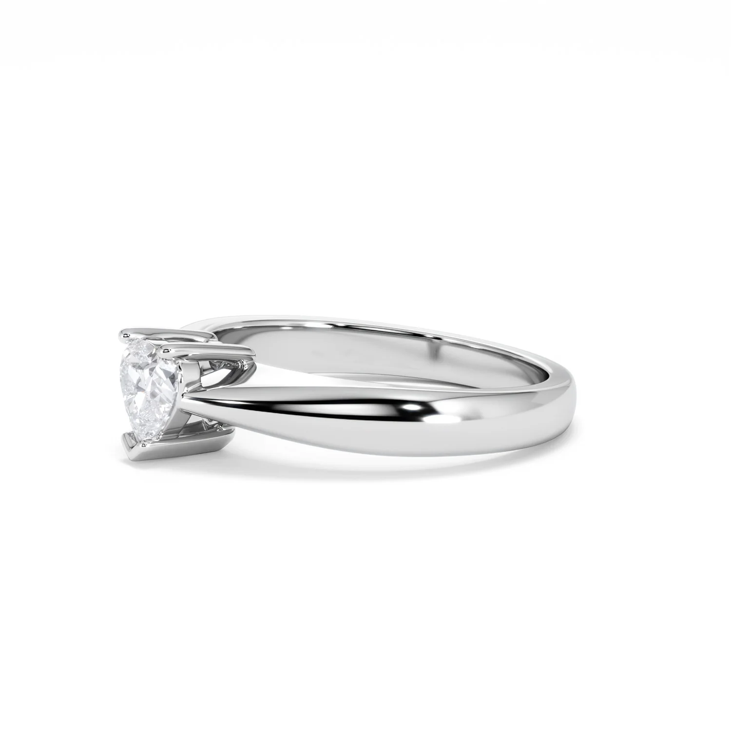 Naomi Heart Cut Lab Diamond Engagement Ring 0.50ct H/SI in 925 Silver - Image 77