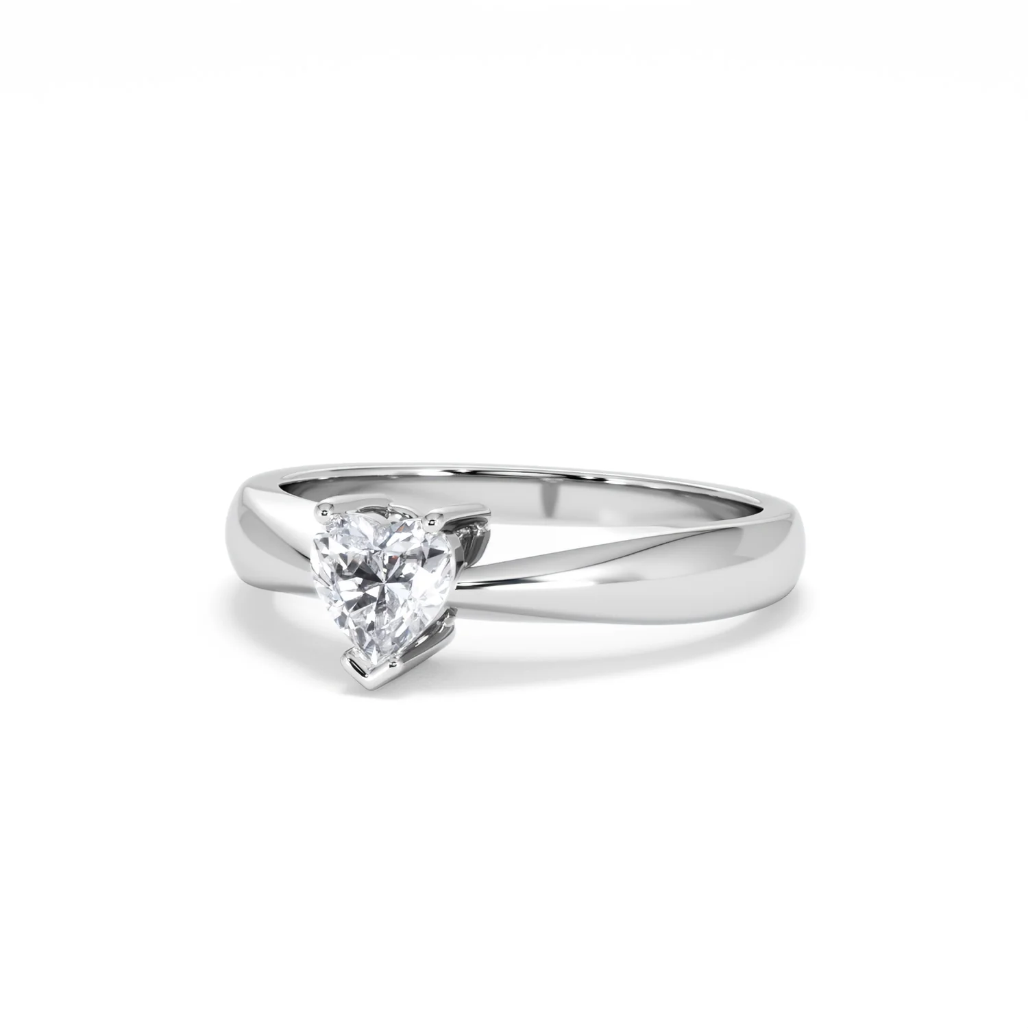 Naomi Heart Cut Lab Diamond Engagement Ring 0.50ct H/SI in 925 Silver - Image 85