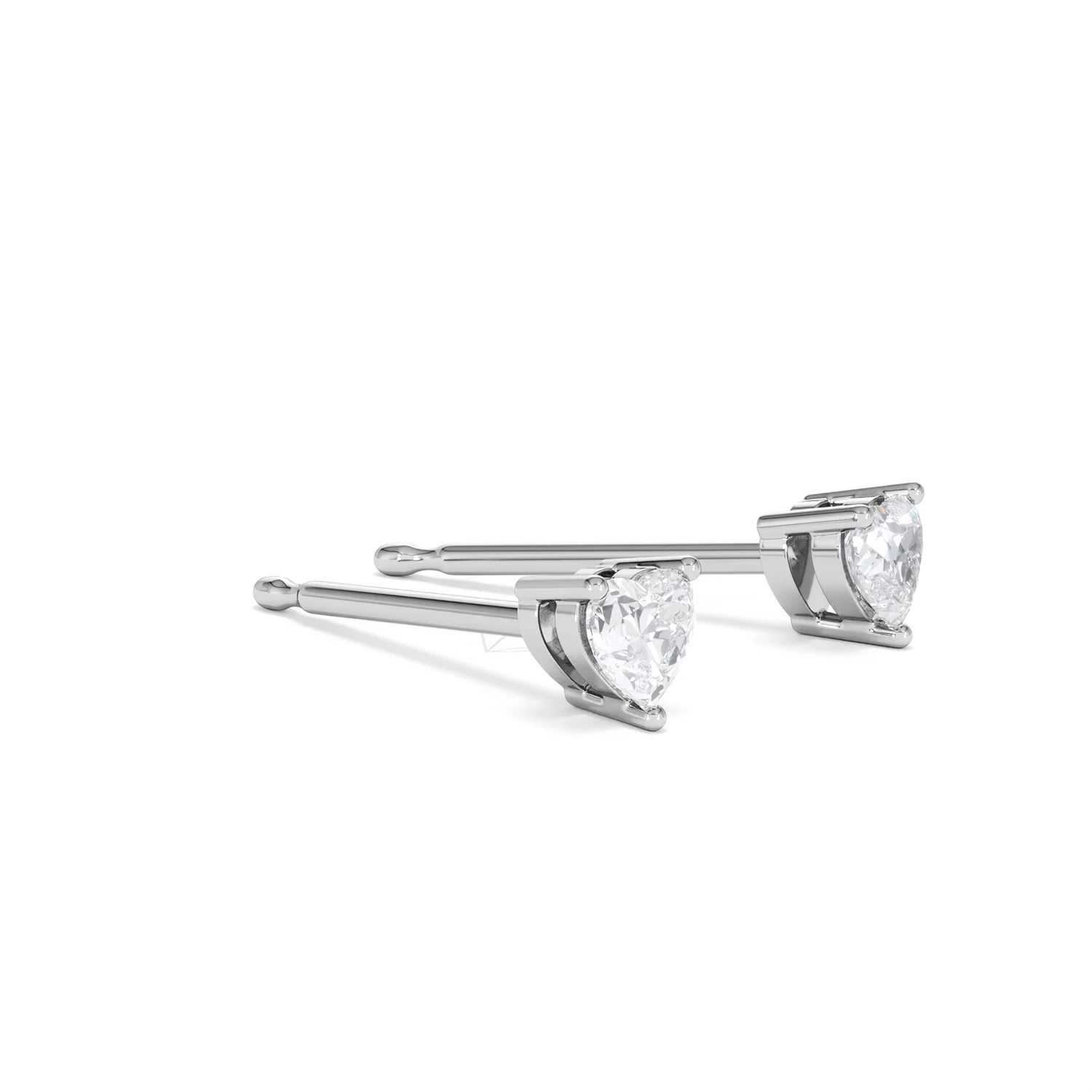 Naomi Heart Cut Lab Diamond Stud Earrings 0.30ct H/SI in 925 Silver - Image 21