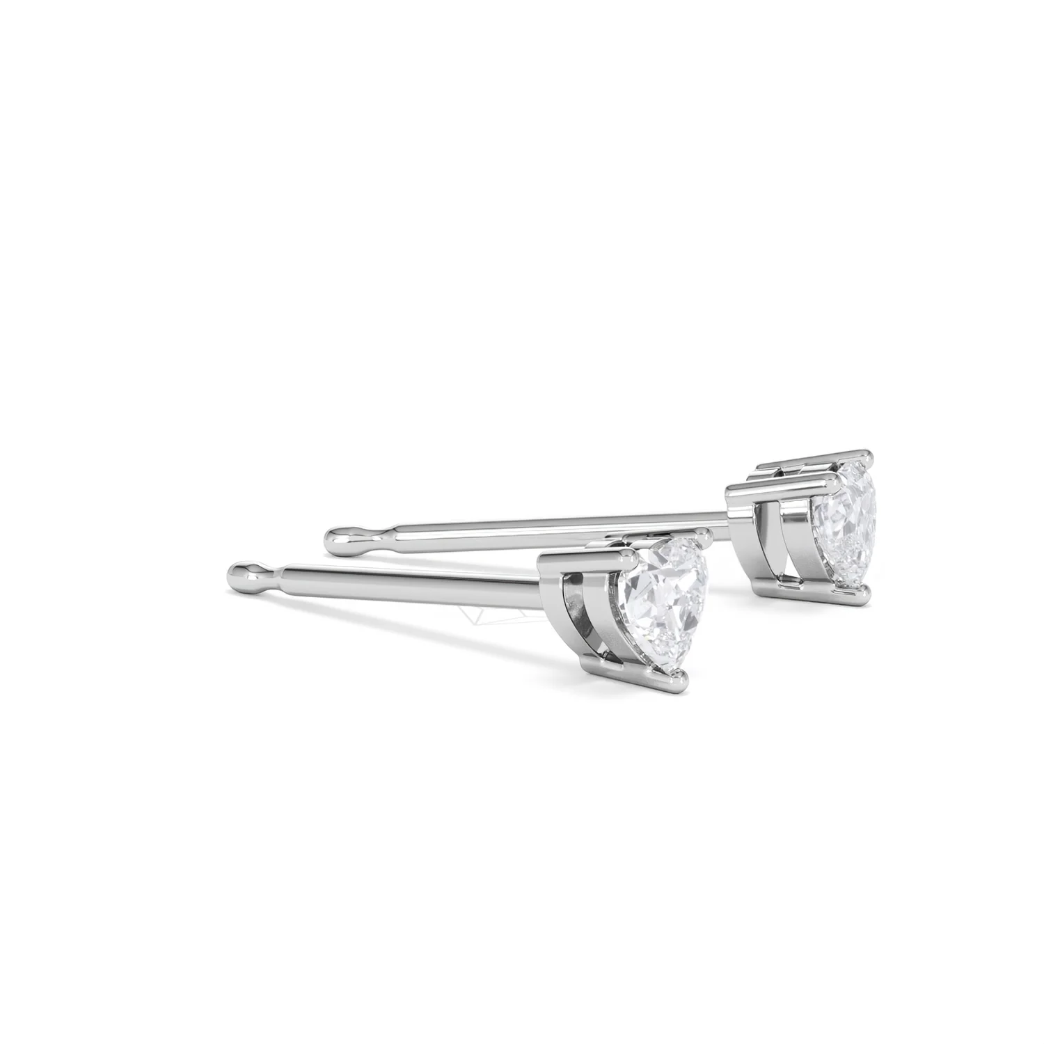 Naomi Heart Cut Lab Diamond Stud Earrings 0.30ct H/SI in 925 Silver - Image 23