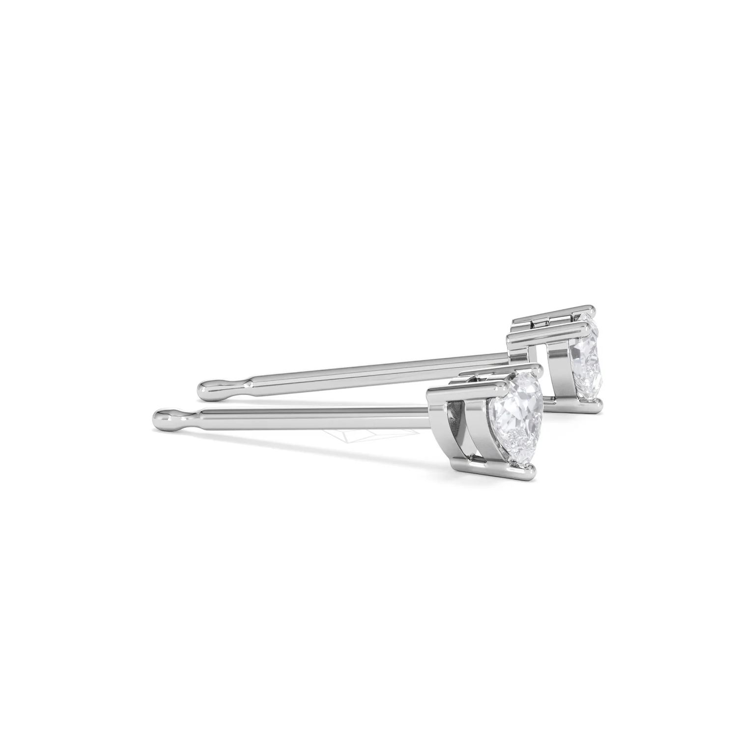 Naomi Heart Cut Lab Diamond Stud Earrings 0.30ct H/SI in 925 Silver - Image 26