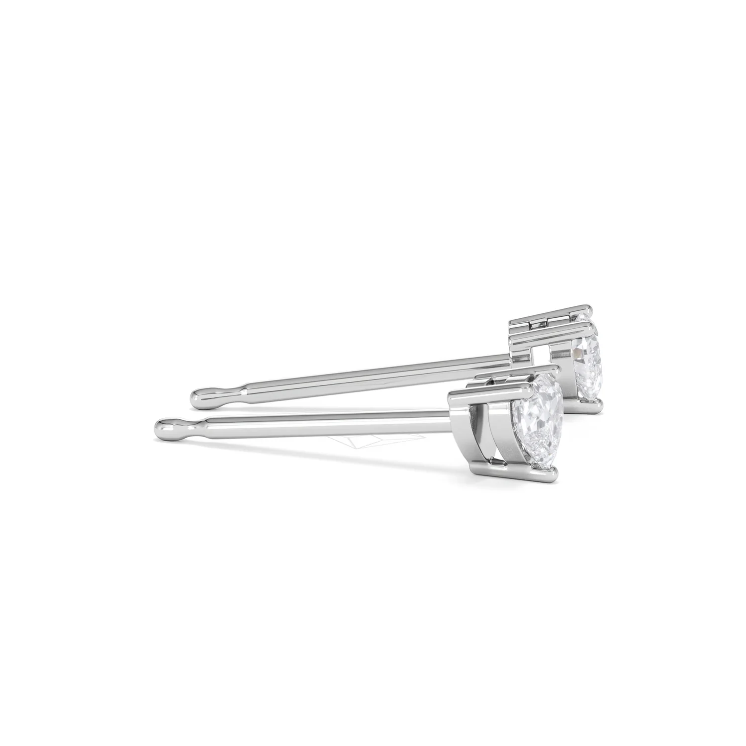 Naomi Heart Cut Lab Diamond Stud Earrings 0.30ct H/SI in 925 Silver - Image 27