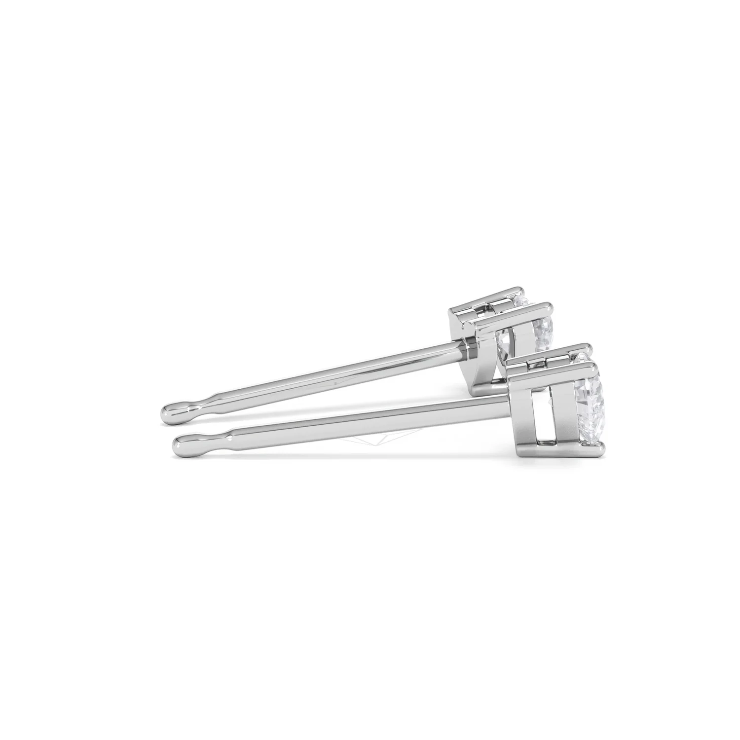 Naomi Heart Cut Lab Diamond Stud Earrings 0.30ct H/SI in 925 Silver - Image 32