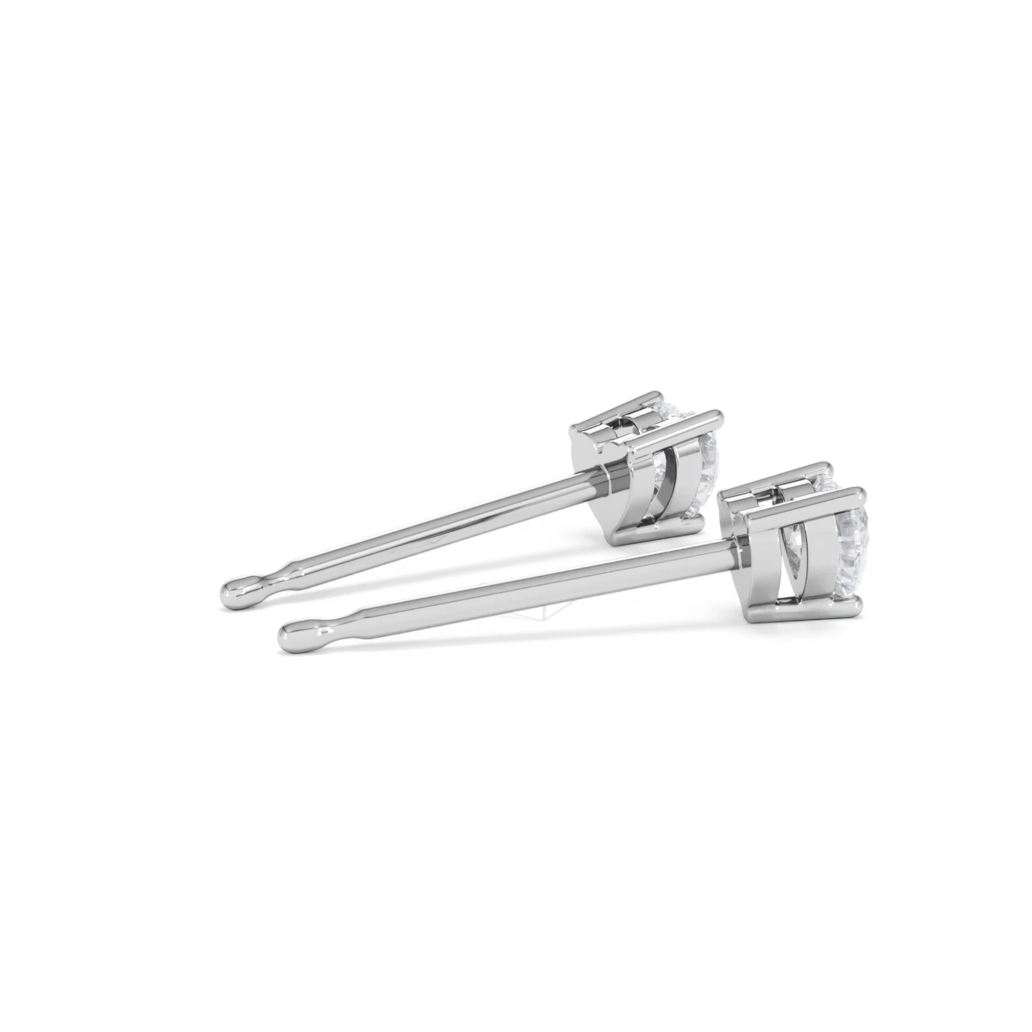 Naomi Heart Cut Lab Diamond Stud Earrings 0.30ct H/SI in 925 Silver - Image 35