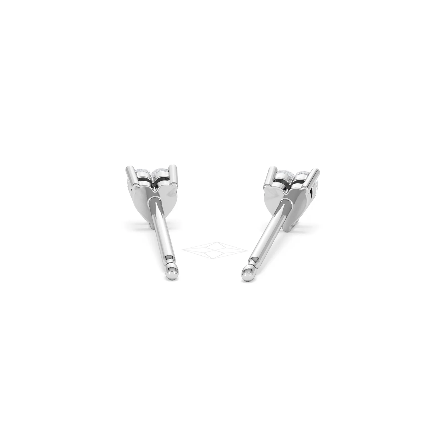 Naomi Heart Cut Lab Diamond Stud Earrings 0.30ct H/SI in 925 Silver - Image 49