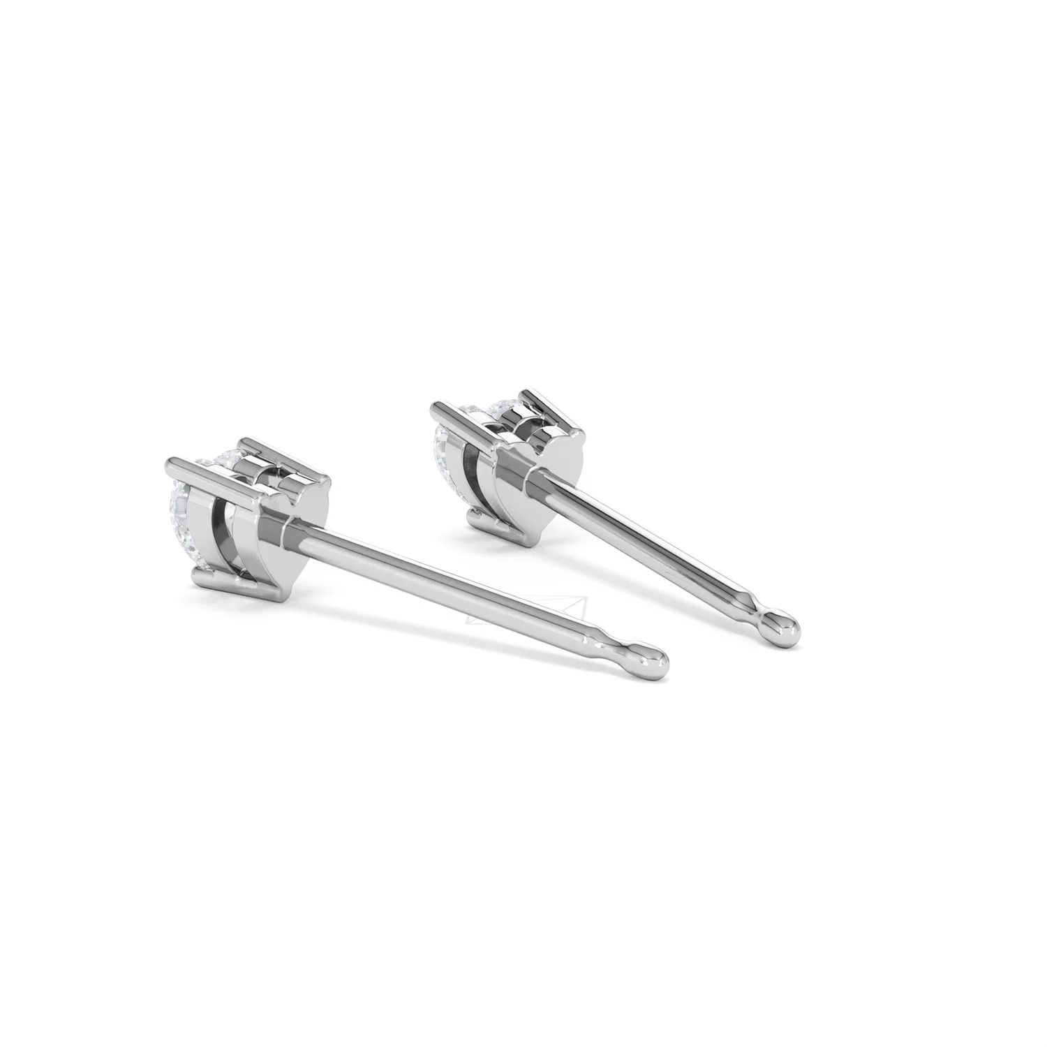 Naomi Heart Cut Lab Diamond Stud Earrings 0.30ct H/SI in 925 Silver - Image 59