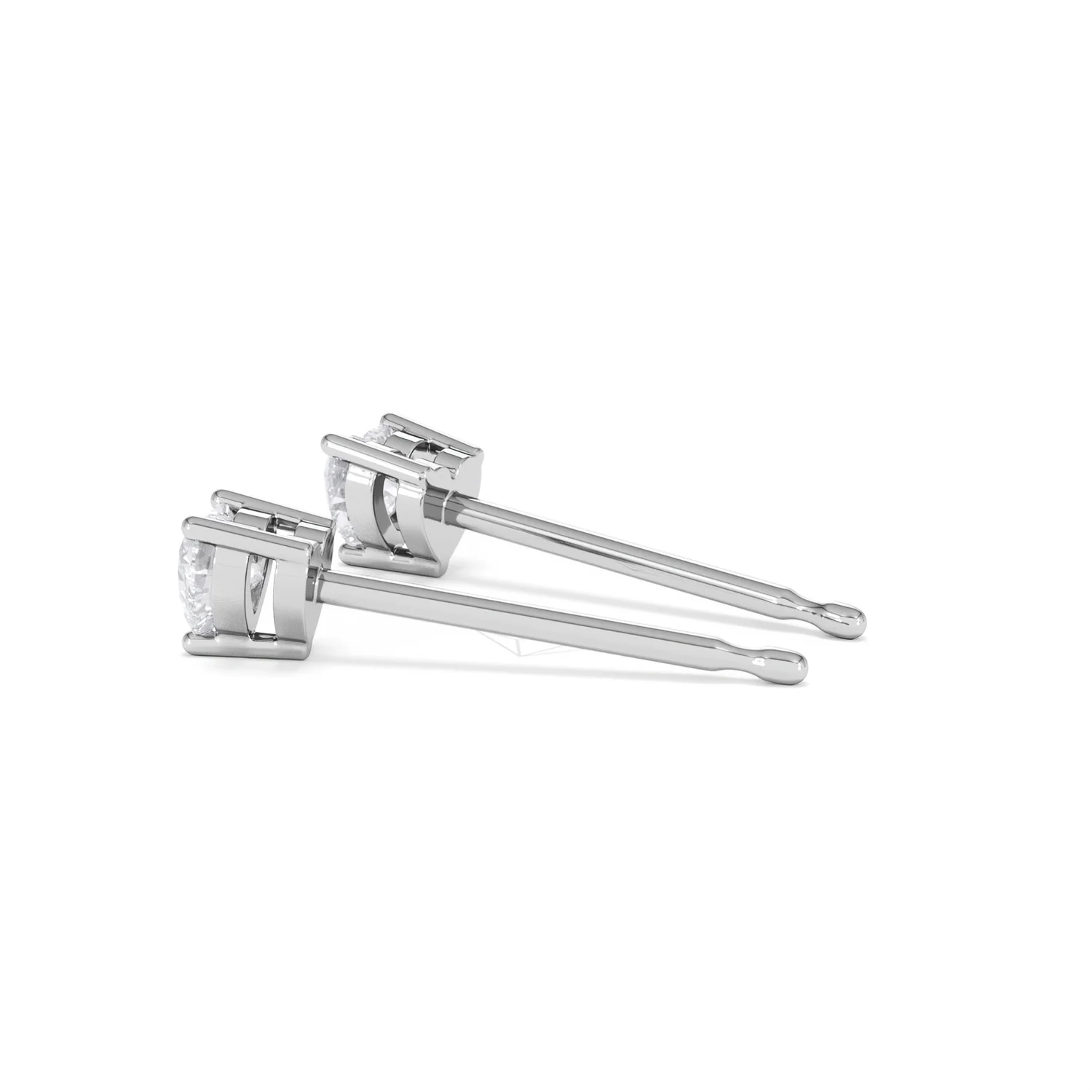 Naomi Heart Cut Lab Diamond Stud Earrings 0.30ct H/SI in 925 Silver - Image 65