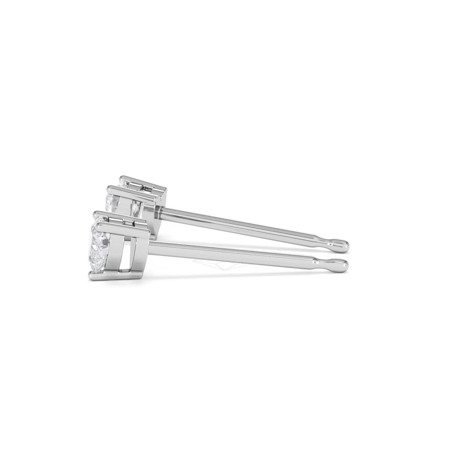 Naomi Heart Cut Lab Diamond Stud Earrings 0.30ct H/SI in 925 Silver - Image 69