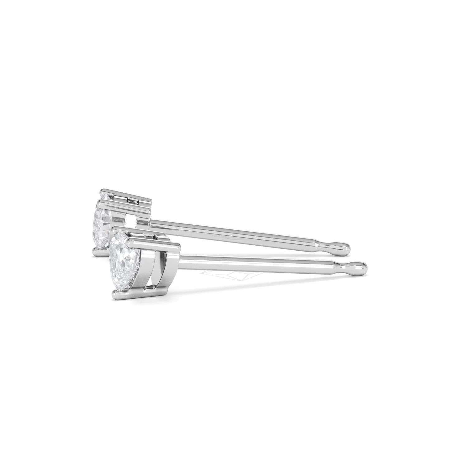 Naomi Heart Cut Lab Diamond Stud Earrings 0.30ct H/SI in 925 Silver - Image 72