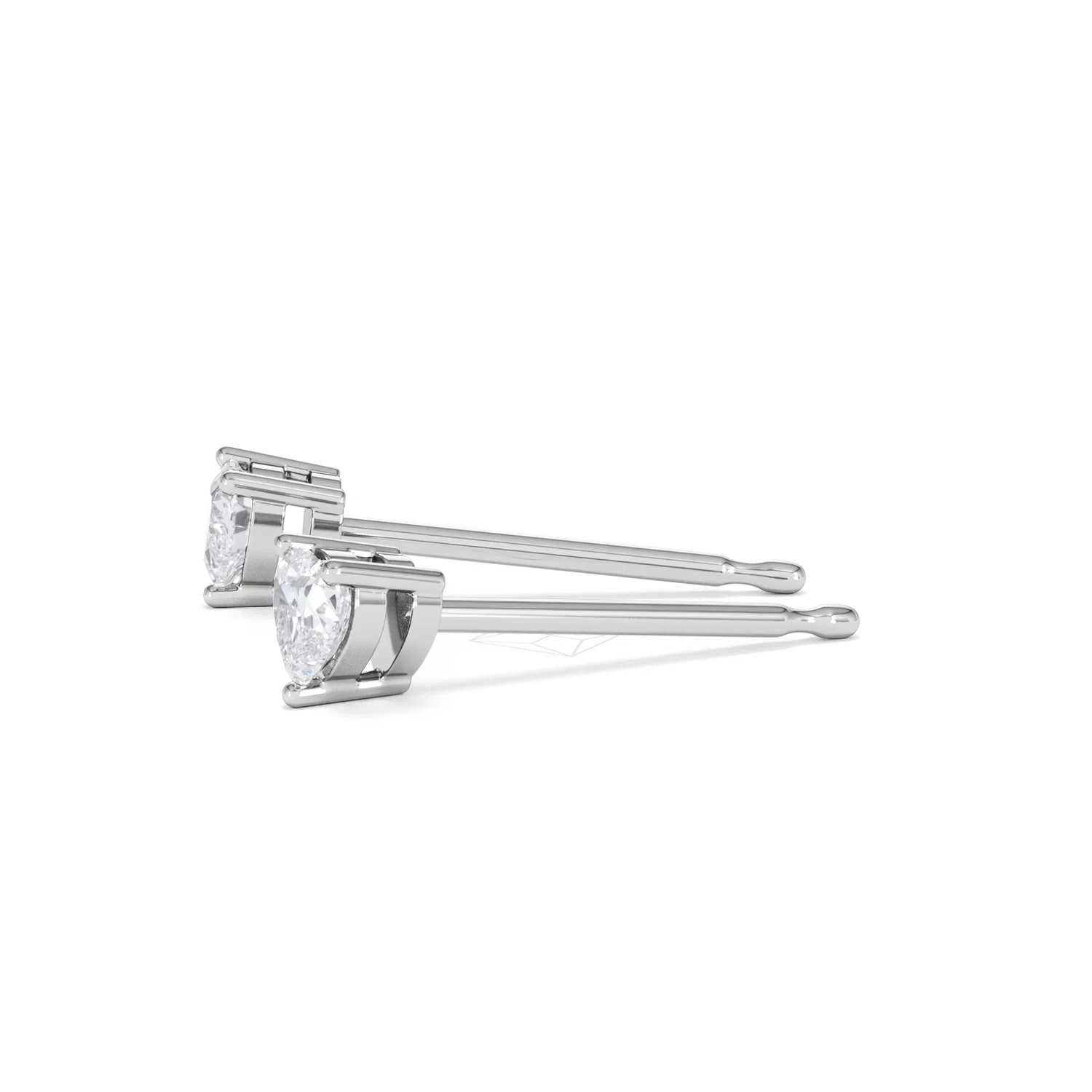 Naomi Heart Cut Lab Diamond Stud Earrings 0.30ct H/SI in 925 Silver - Image 73