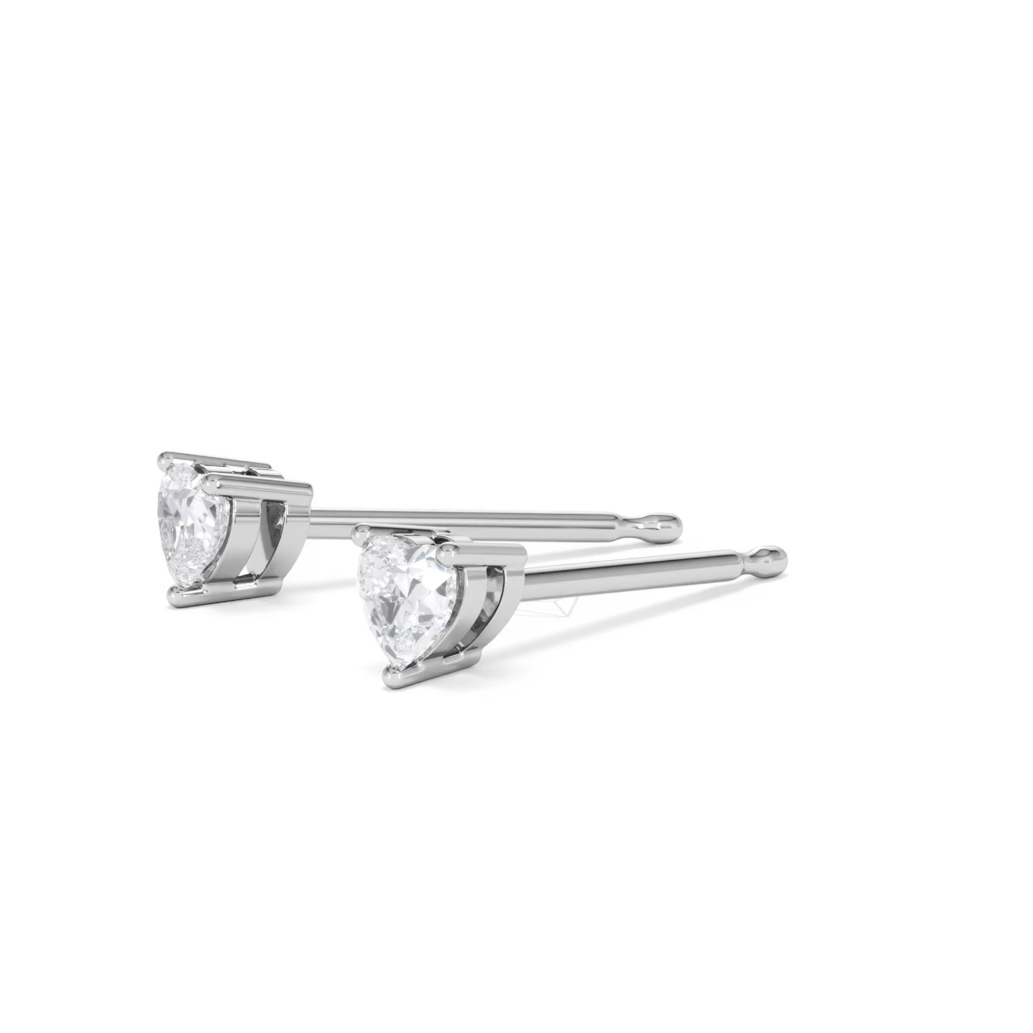 Naomi Heart Cut Lab Diamond Stud Earrings 0.30ct H/SI in 925 Silver - Image 78