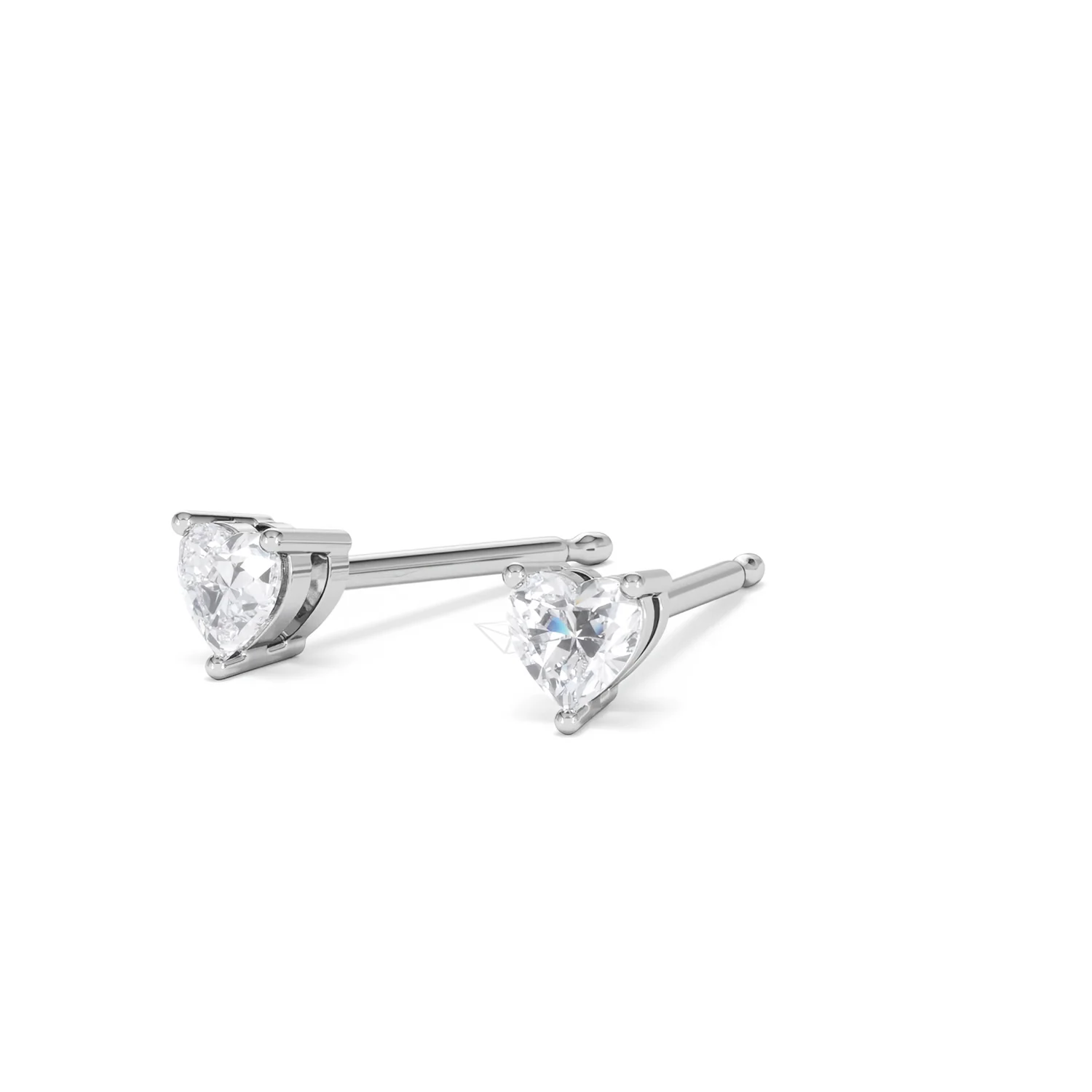 Naomi Heart Cut Lab Diamond Stud Earrings 0.30ct H/SI in 925 Silver - Image 83
