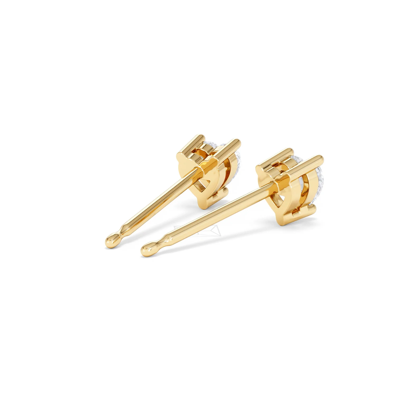 Naomi Heart Cut Lab Diamond Stud Earrings 0.50ct H/SI in 9K Gold - Image 41